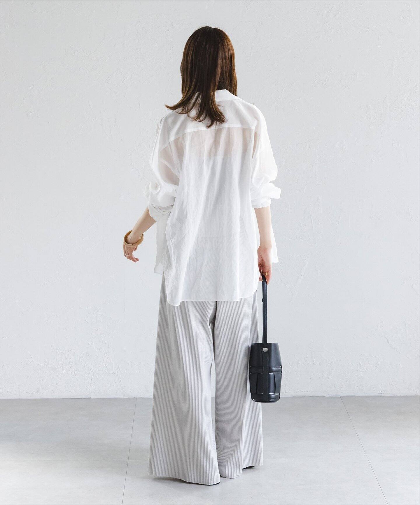 2025⭐︎NOBLEアキハストライプオーバーシャツ アキハストライプオーバーシャツ（シャツ／ブラウス）｜NOBLE