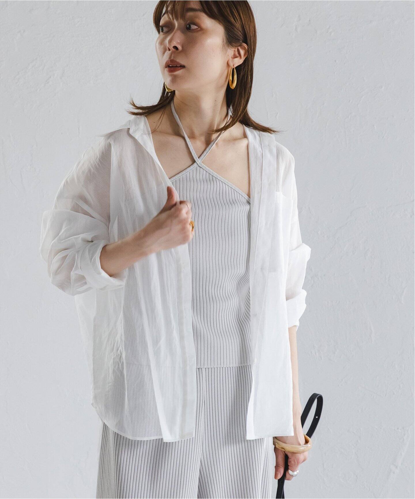 2025⭐︎NOBLEアキハストライプオーバーシャツ アキハストライプオーバーシャツ（シャツ／ブラウス）｜NOBLE