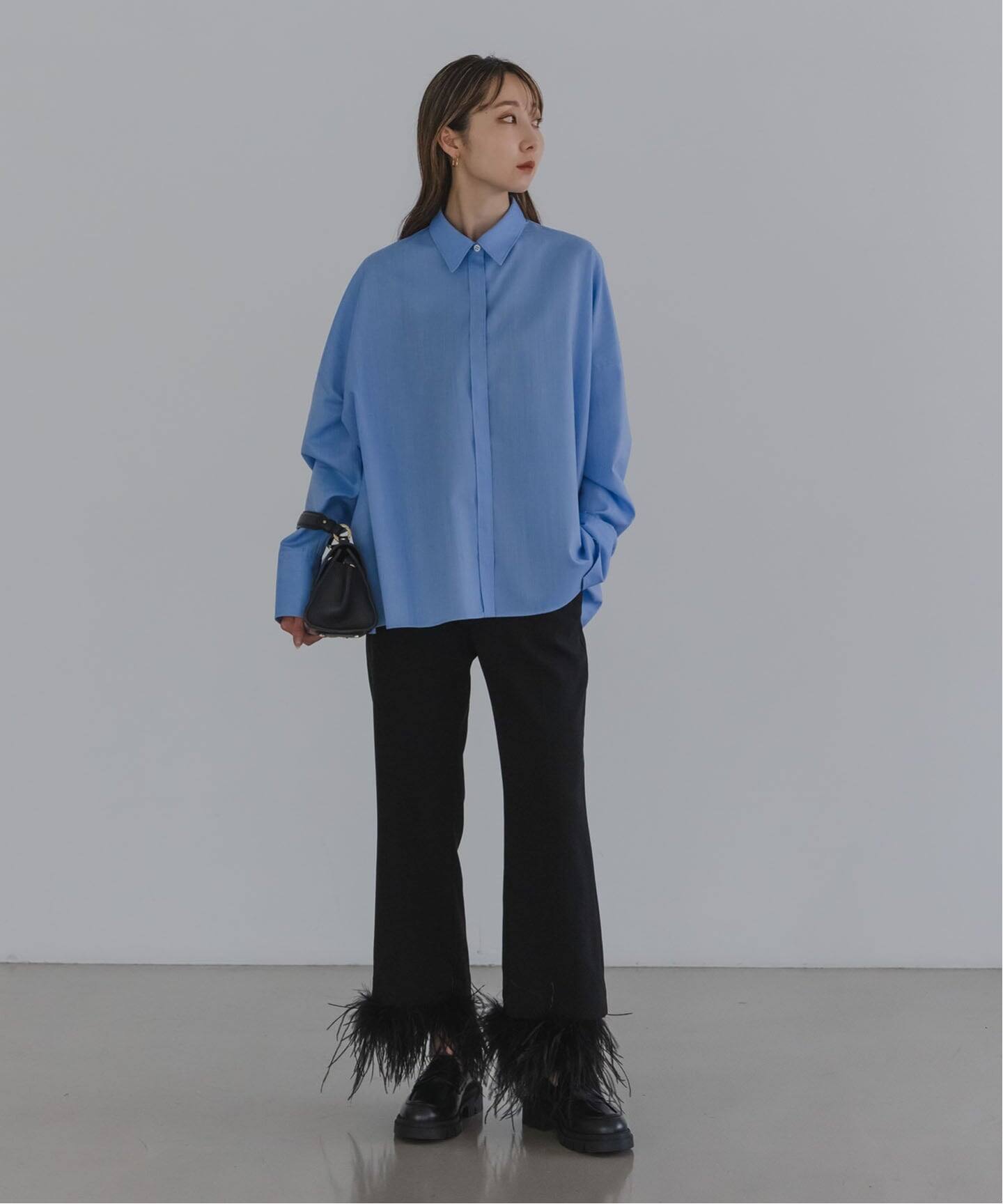 値下げ　NOBLE ELENI/エルニ メッシュレギュラーワイドシャツ 値下げ NOBLE ELENI/エルニ メッシュレギュラーワイドシャツ