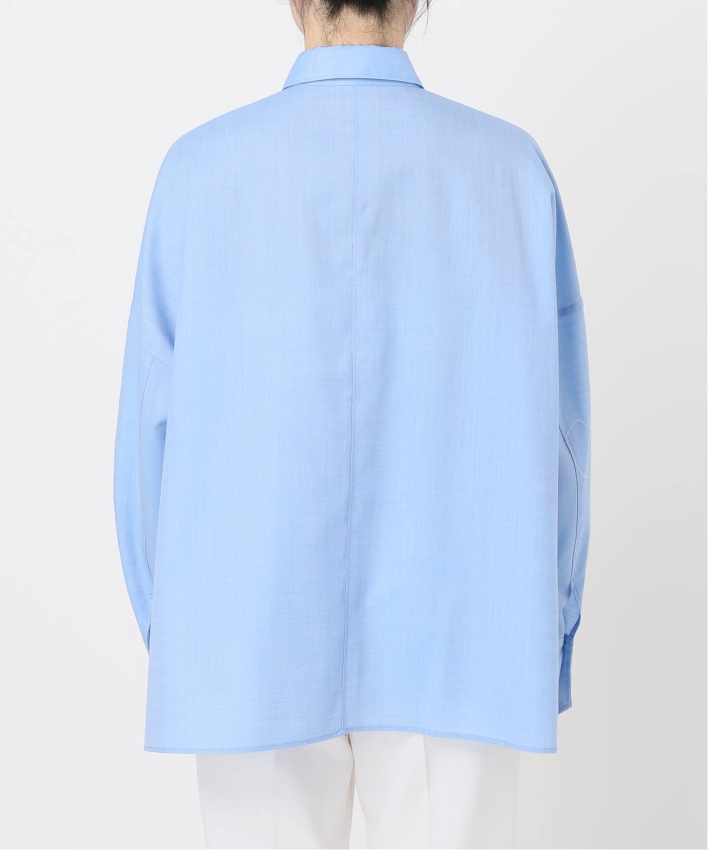値下げ　NOBLE ELENI/エルニ メッシュレギュラーワイドシャツ ELENI/エルニ ウールオックスワイドシャツ（シャツ／ブラウス