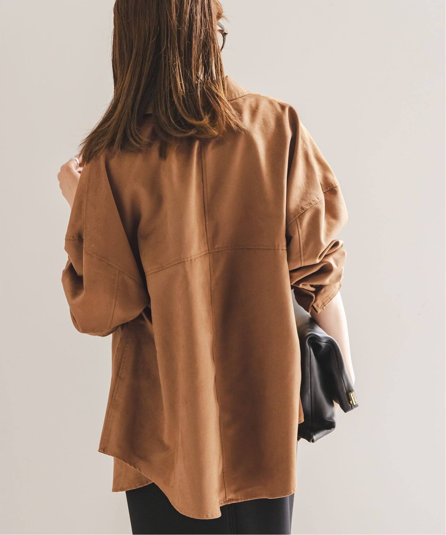 【新品・未使用】NOBLE フェイクスエードオーバーシャツ フェイクスエードオーバーシャツ（シャツ／ブラウス）｜NOBLE