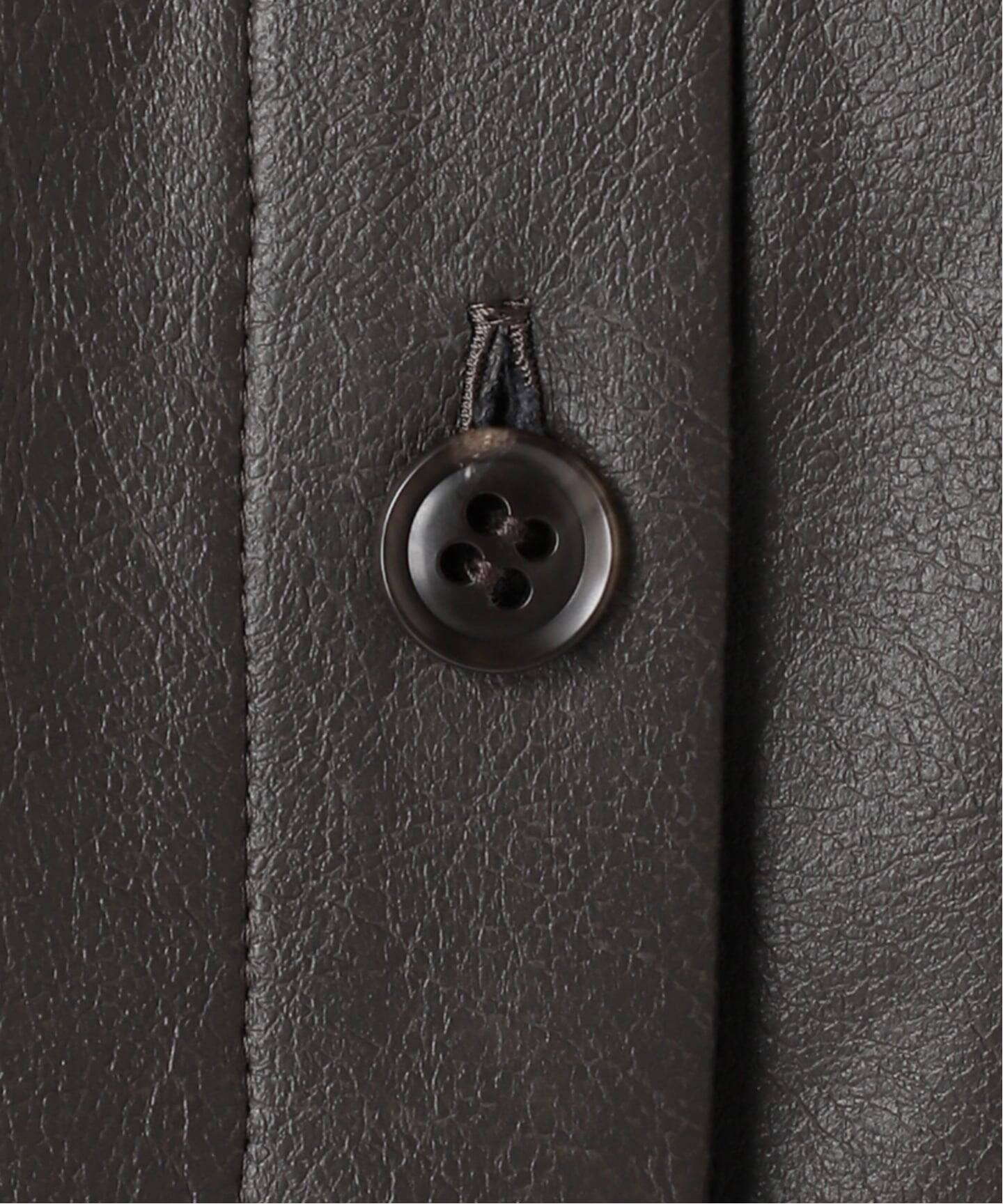 フェイクレザーオーバーシャツ（シャツ／ブラウス）｜NOBLE（ノーブル