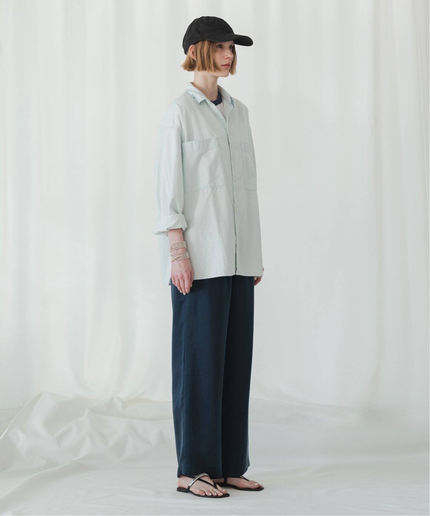 CALMER シャツ LINEN MESH SHIRT/リネンメッシュシャツ（シャツ／ブラウス）｜CALMER