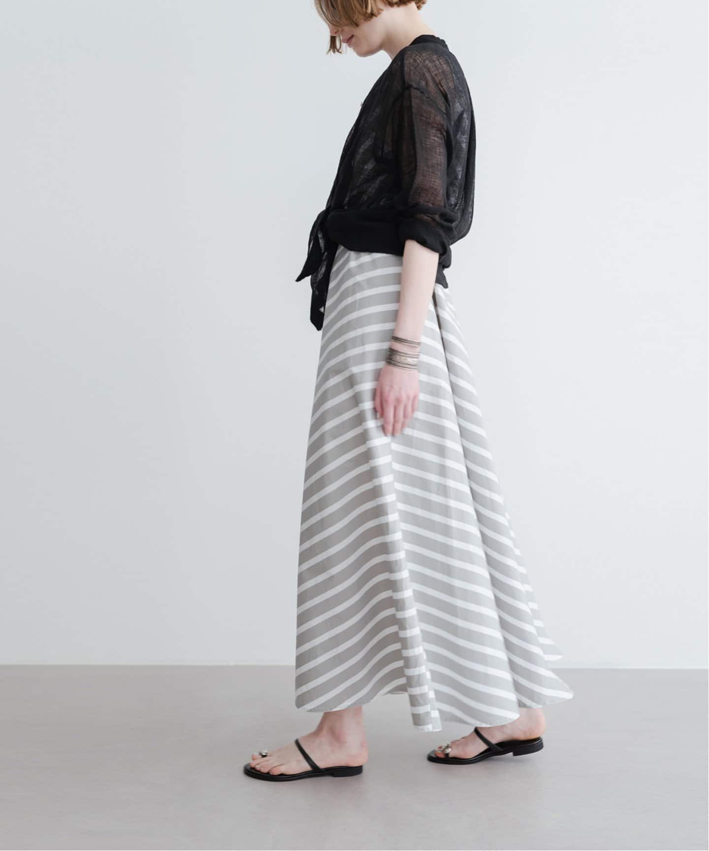 LINENメッシュバンドカラーシャツ 追加》LINENメッシュバンドカラーシャツ（シャツ／ブラウス