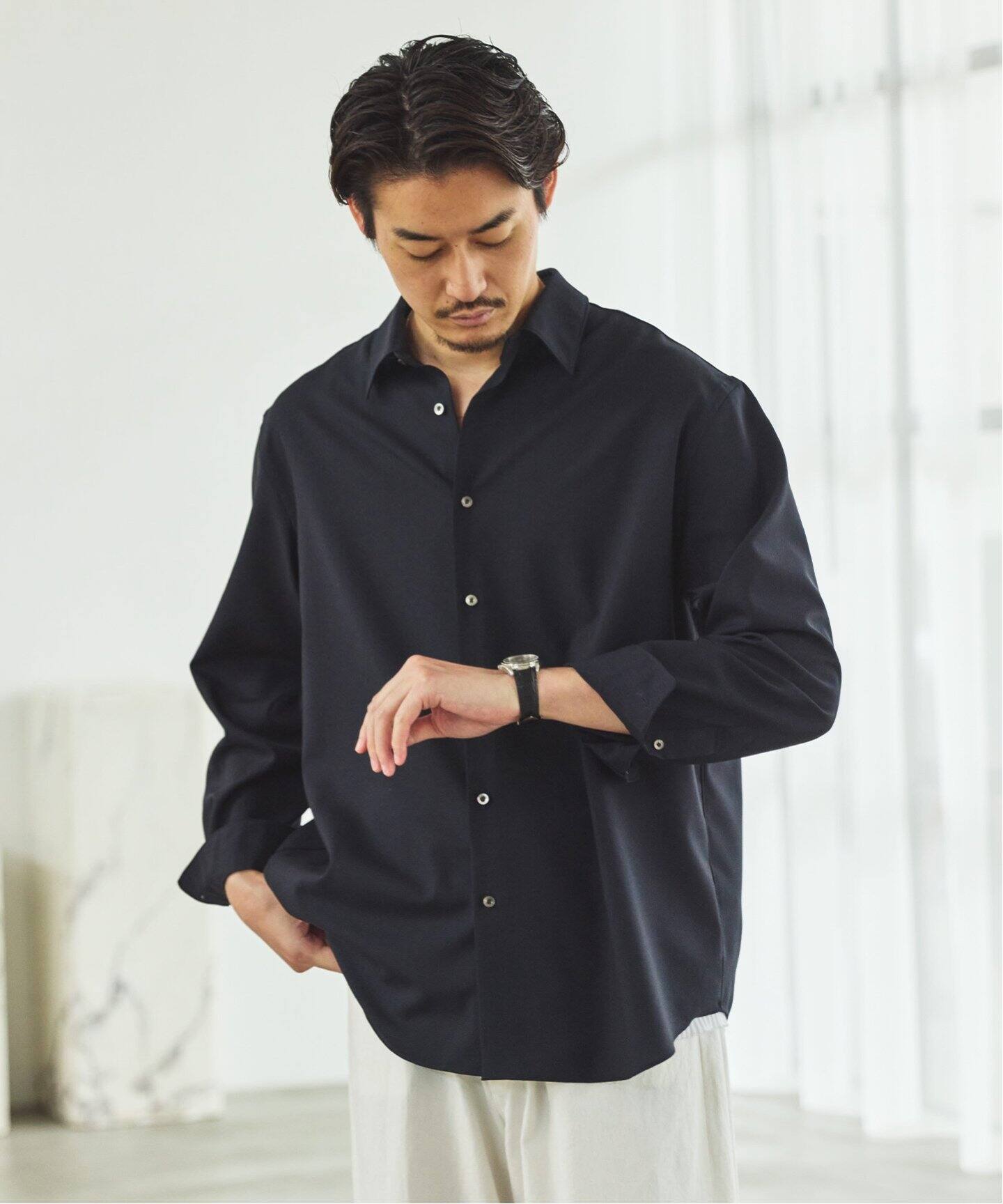 SUPER 100's ウール レギュラー シャツ（シャツ／ブラウス）｜EDIFICE