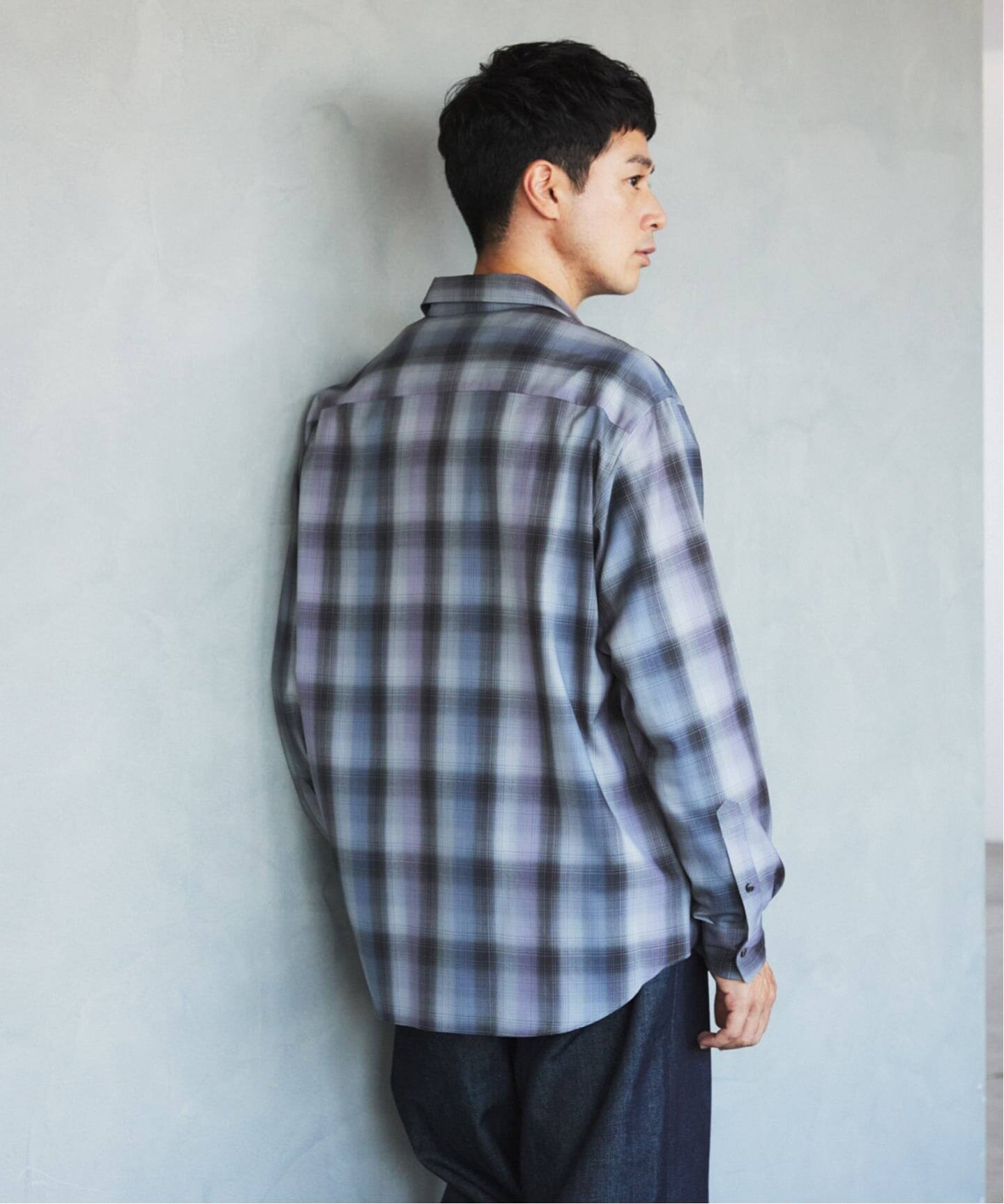 ★最高好配色‼️神サイズ★Sears ウール チェックシャツ L リペア済 ☆最高好配色‼️神サイズ☆Sears ウール チェックシャツ L リペア済