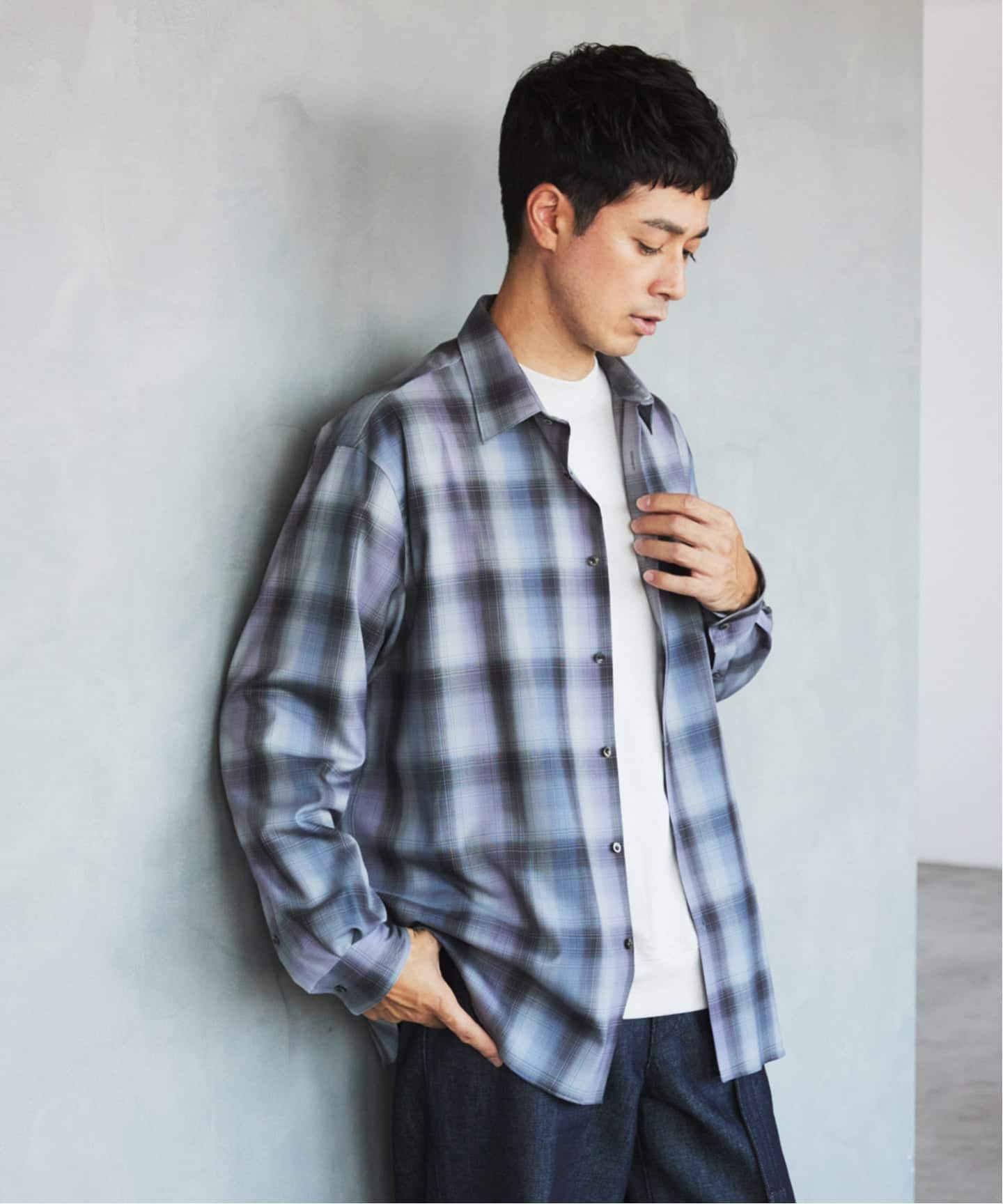SUPER 120's ウール チェック レギュラー シャツ（シャツ／ブラウス