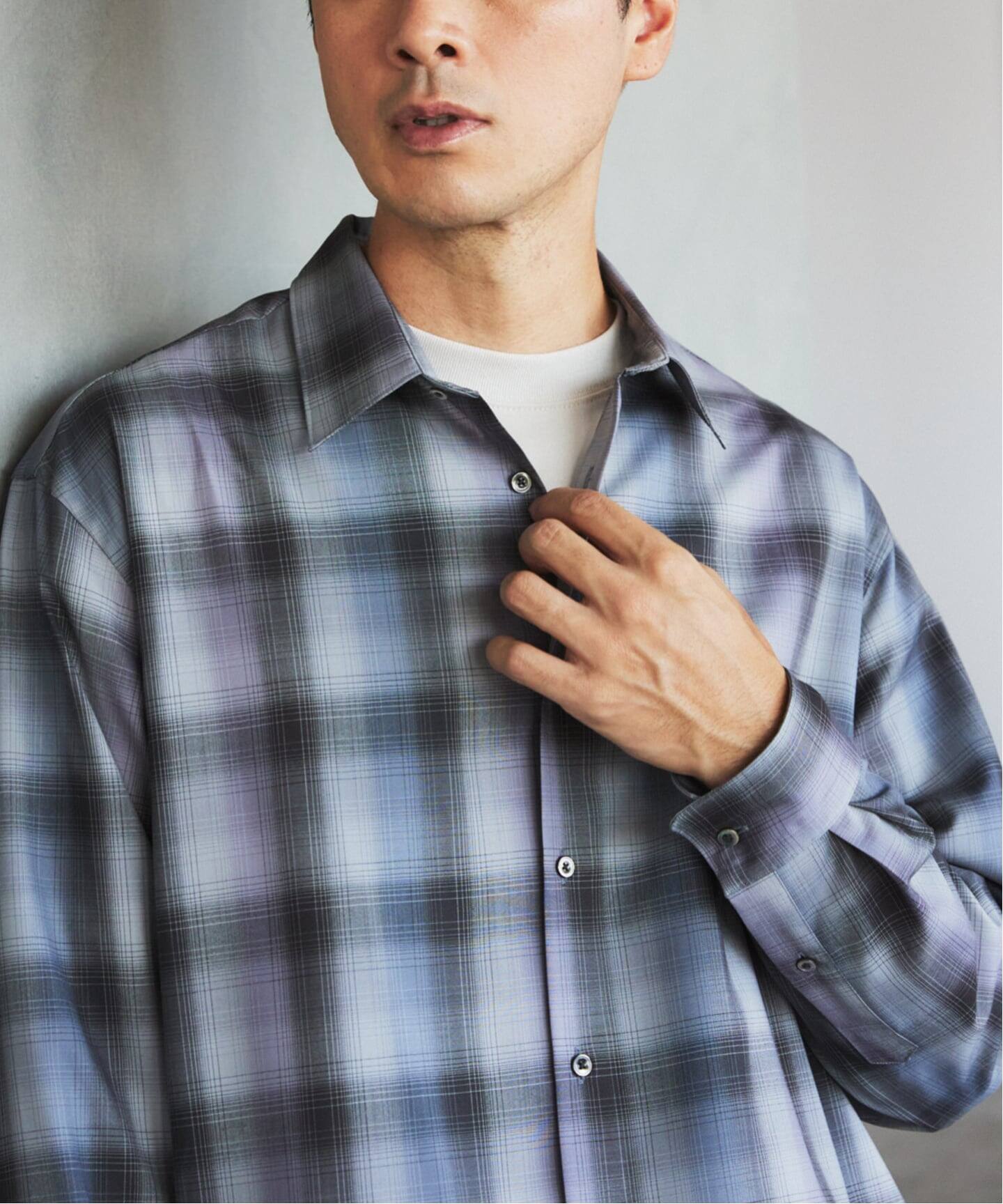 SUPER 120's ウール チェック レギュラー シャツ（シャツ／ブラウス