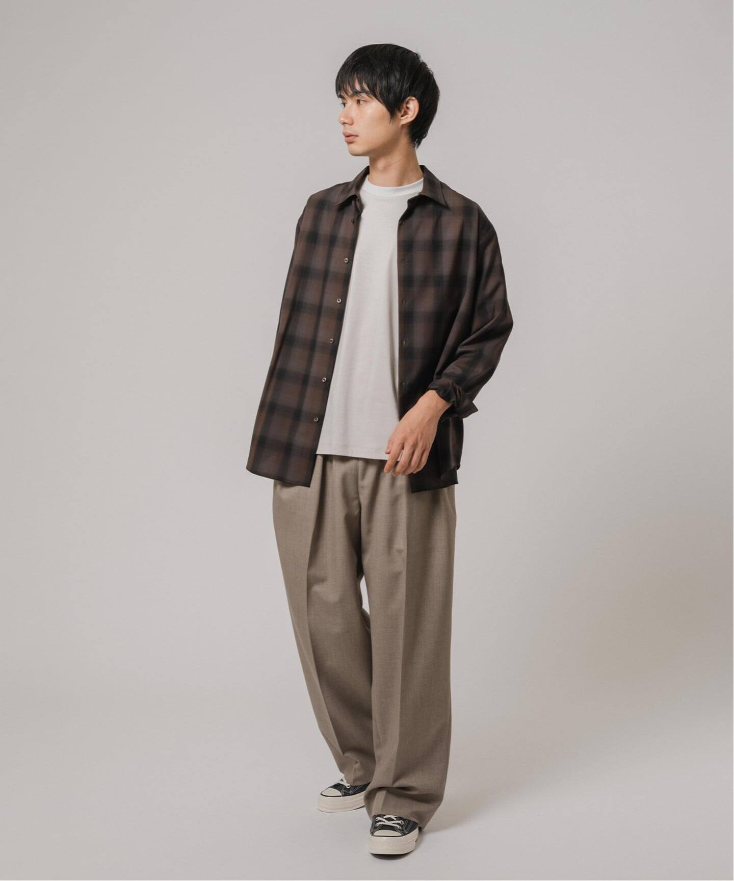 SUPER 120's ウール チェック レギュラー シャツ（シャツ／ブラウス