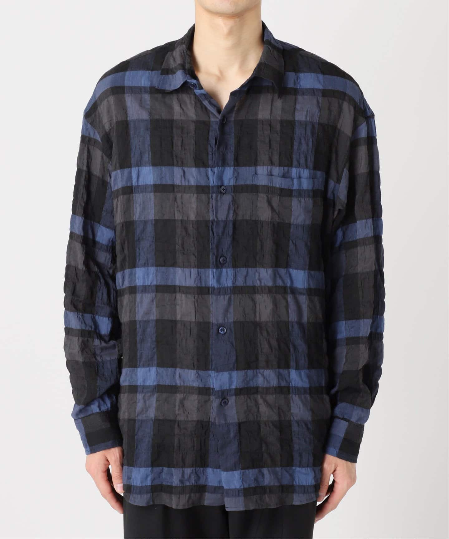 シアー チェック レギュラーカラーシャツ（シャツ／ブラウス