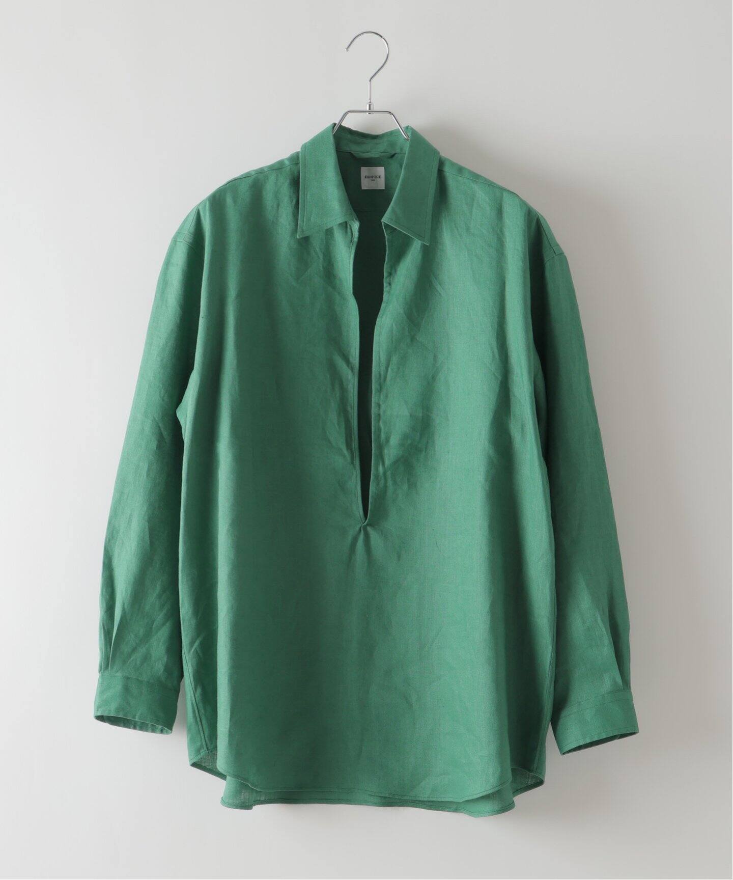 追加》リネン スキッパー シャツ（シャツ／ブラウス）｜EDIFICE