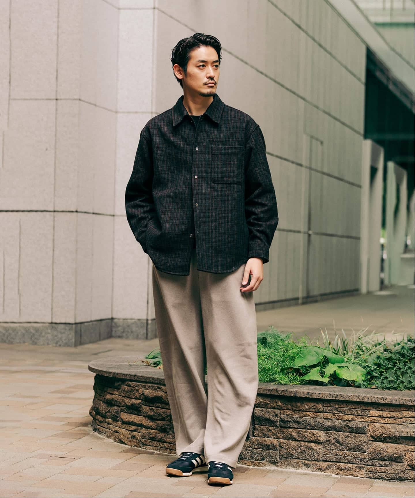 コットン ツイード リングドット シャツ（シャツ／ブラウス）｜EDIFICE