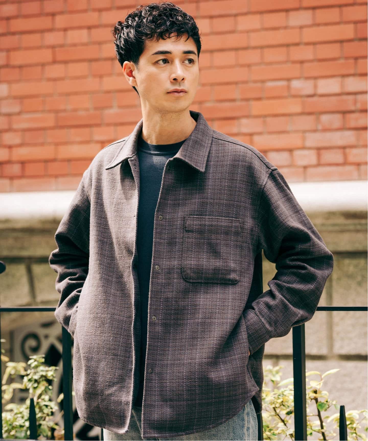 コットン ツイード リングドット シャツ（シャツ／ブラウス）｜EDIFICE