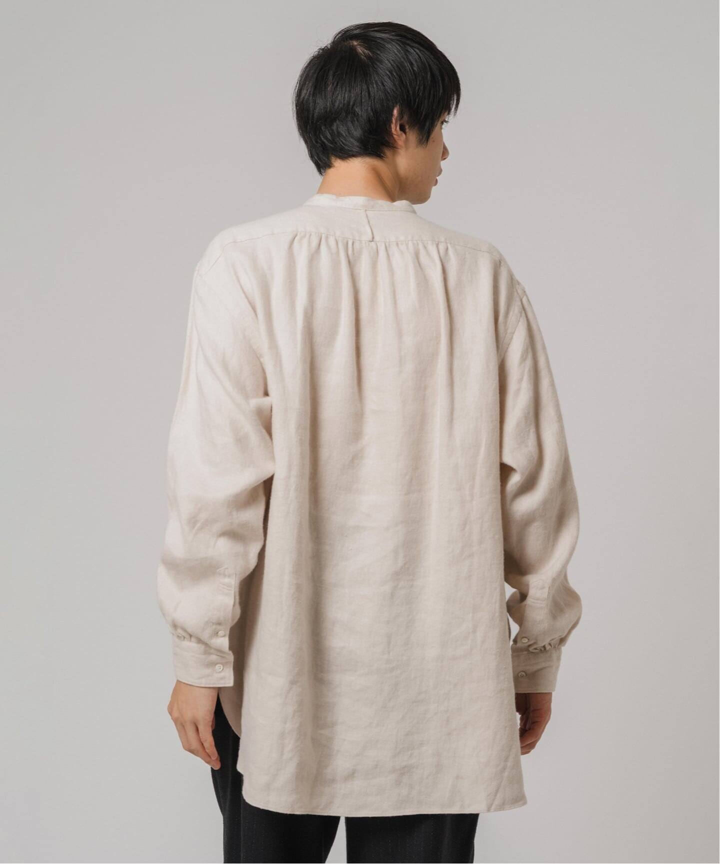 エディフィス（EDIFICE）/ETS．MATERIAUX(マテリオ) リネン ファーマー ロングシャツ ETS.MATERIAUX(マテリオ) リネン ファーマー ロングシャツ（シャツ