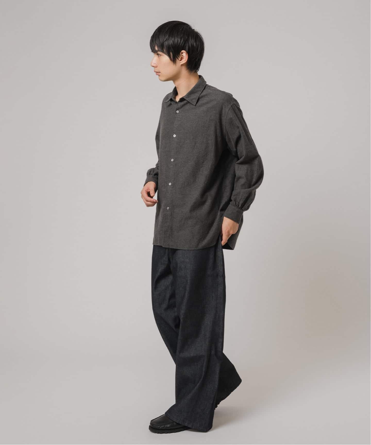 エディフィス（EDIFICE）/ETS．MATERIAUX(マテリオ) ネル フレンチ ワーク シャツ ETS.MATERIAUX(マテリオ) ネル フレンチ ワーク シャツ（シャツ