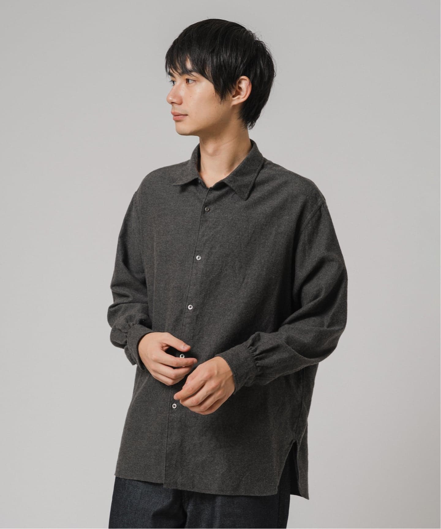 エディフィス（EDIFICE）/ETS．MATERIAUX(マテリオ) ネル フレンチ ワーク シャツ ETS.MATERIAUX(マテリオ) ネル フレンチ ワーク シャツ（シャツ