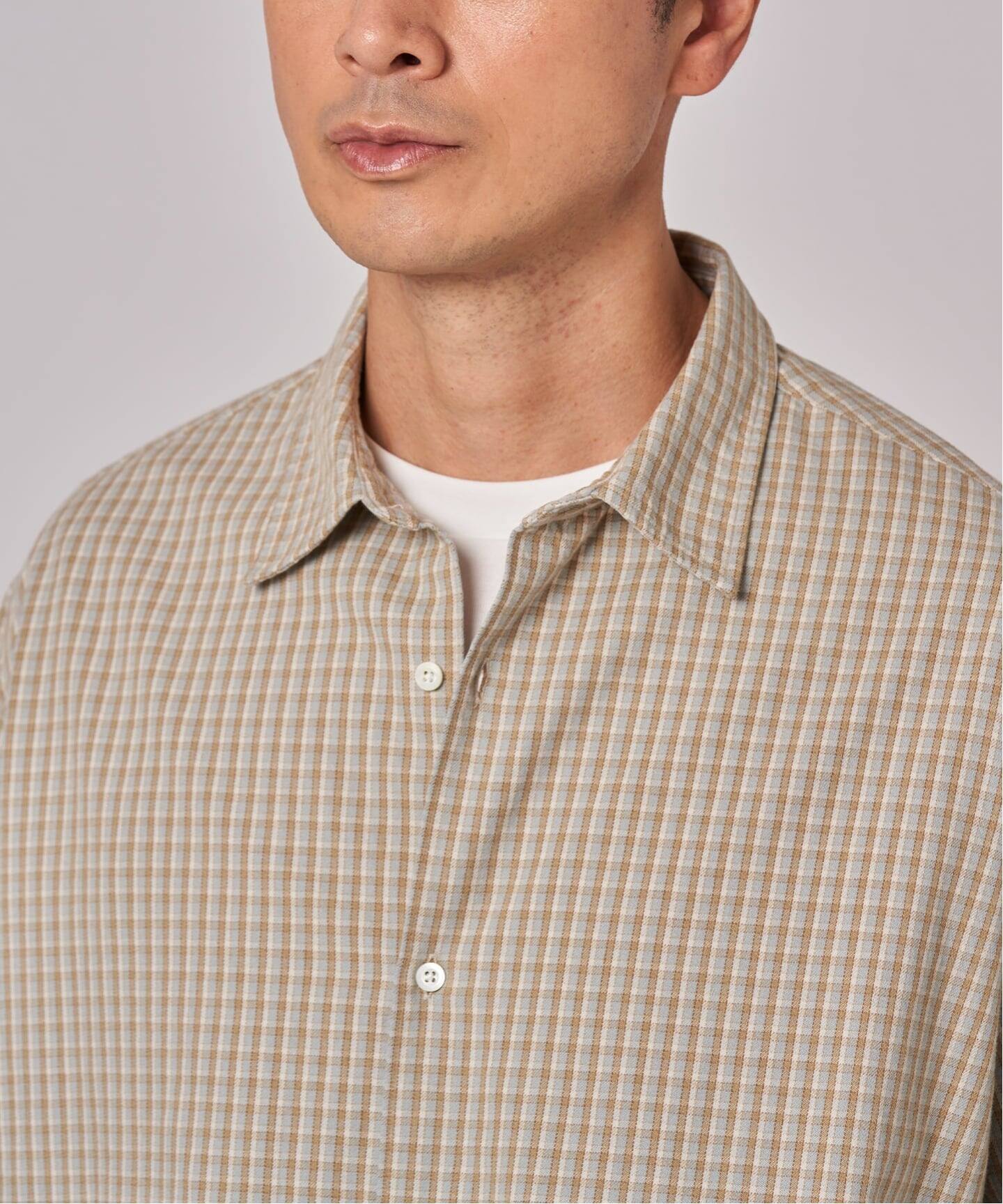 ETS.MATERIAUX(マテリオ) チェック フレンチ ワーク シャツ（シャツ