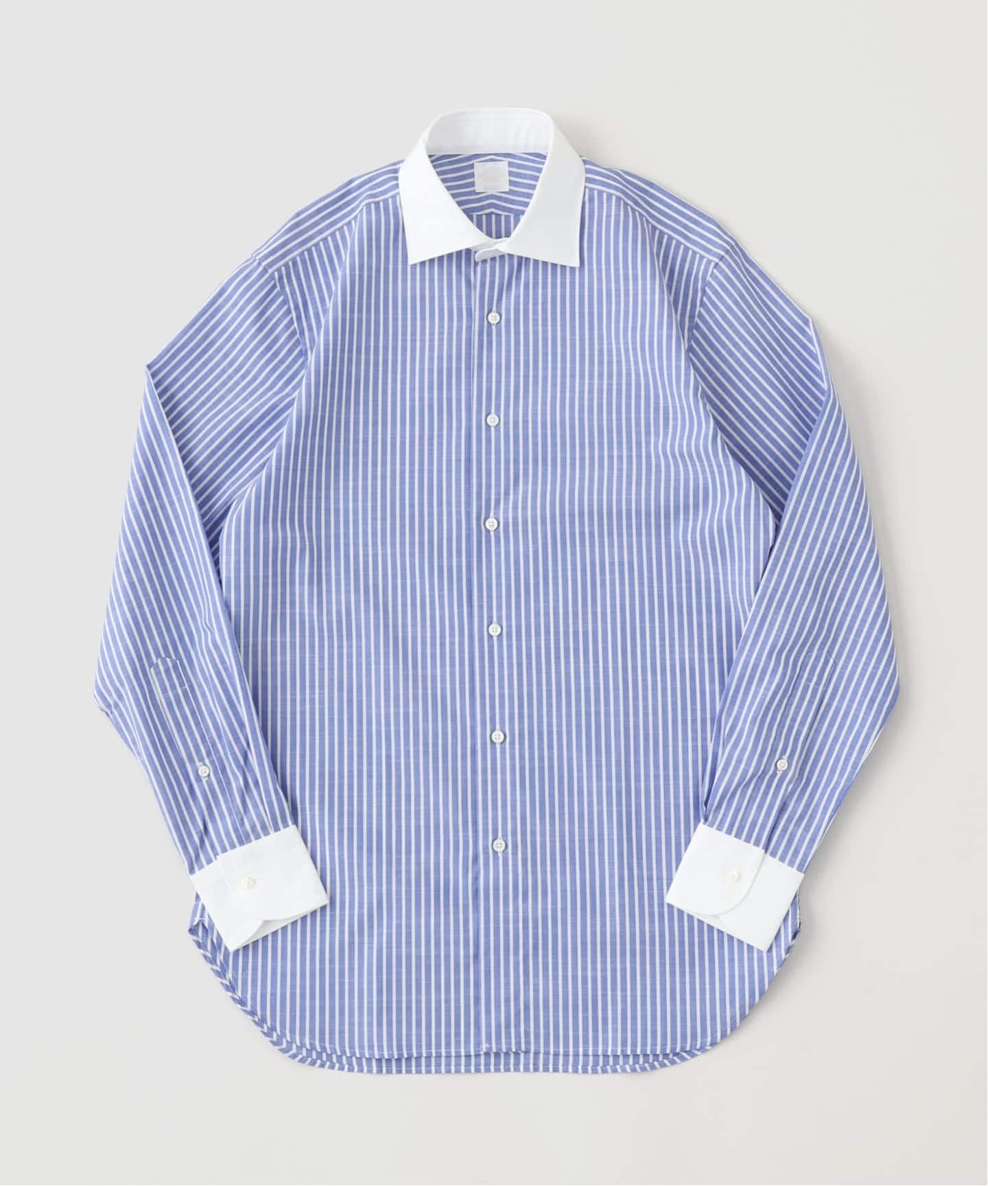 【NEW】エディフィス（EDIFICE）/D．ショートポイント クレリックストライプ D.ショートポイント クレリックストライプ（シャツ／ブラウス