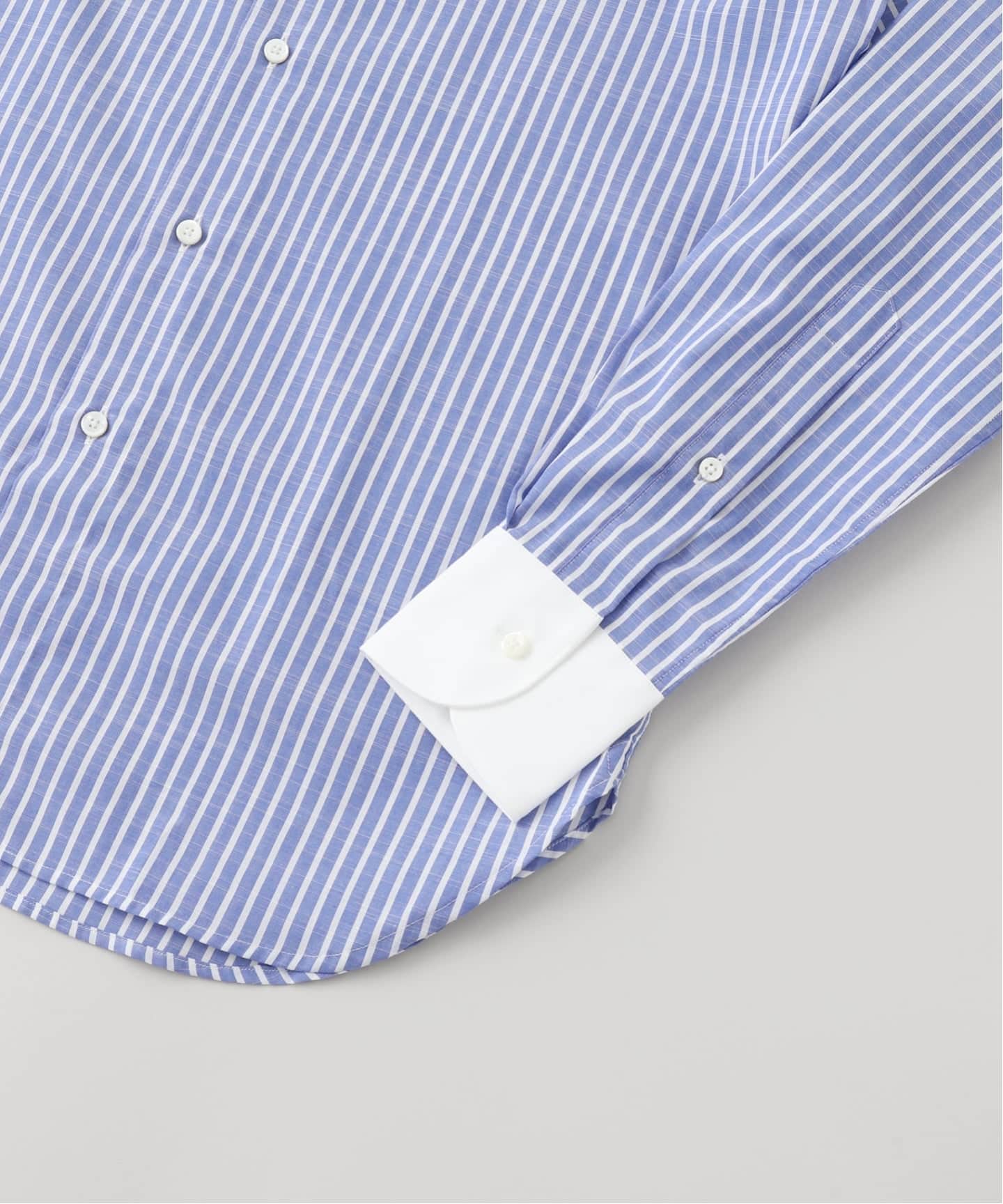 D.ショートポイント クレリックストライプ（シャツ／ブラウス