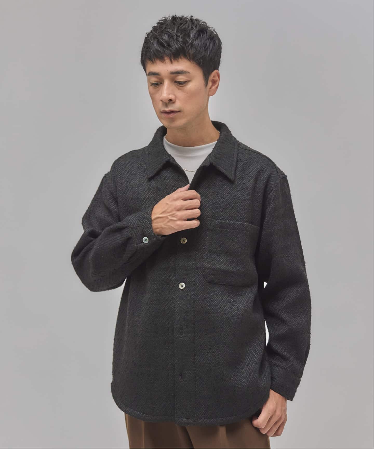 エディフィスブルゾン E.LINEN VISCOSE ZIP ブルゾン（その他ブルゾン／アウター