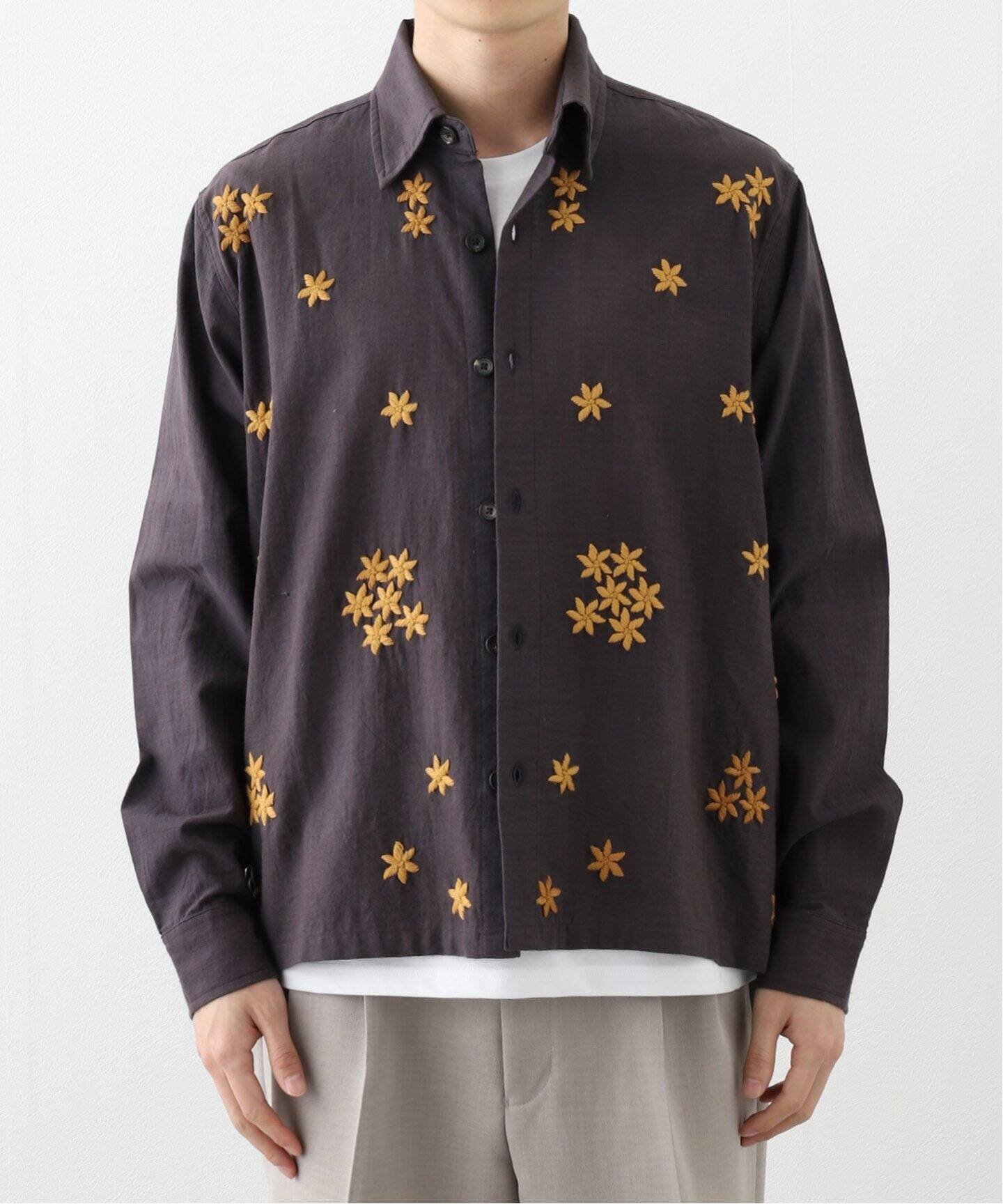 KARTIK RESEARCH 手刺繍 長袖シャツ KARTIK RESEARCH 手刺繍 長袖シャツ Kartik Research メンズ