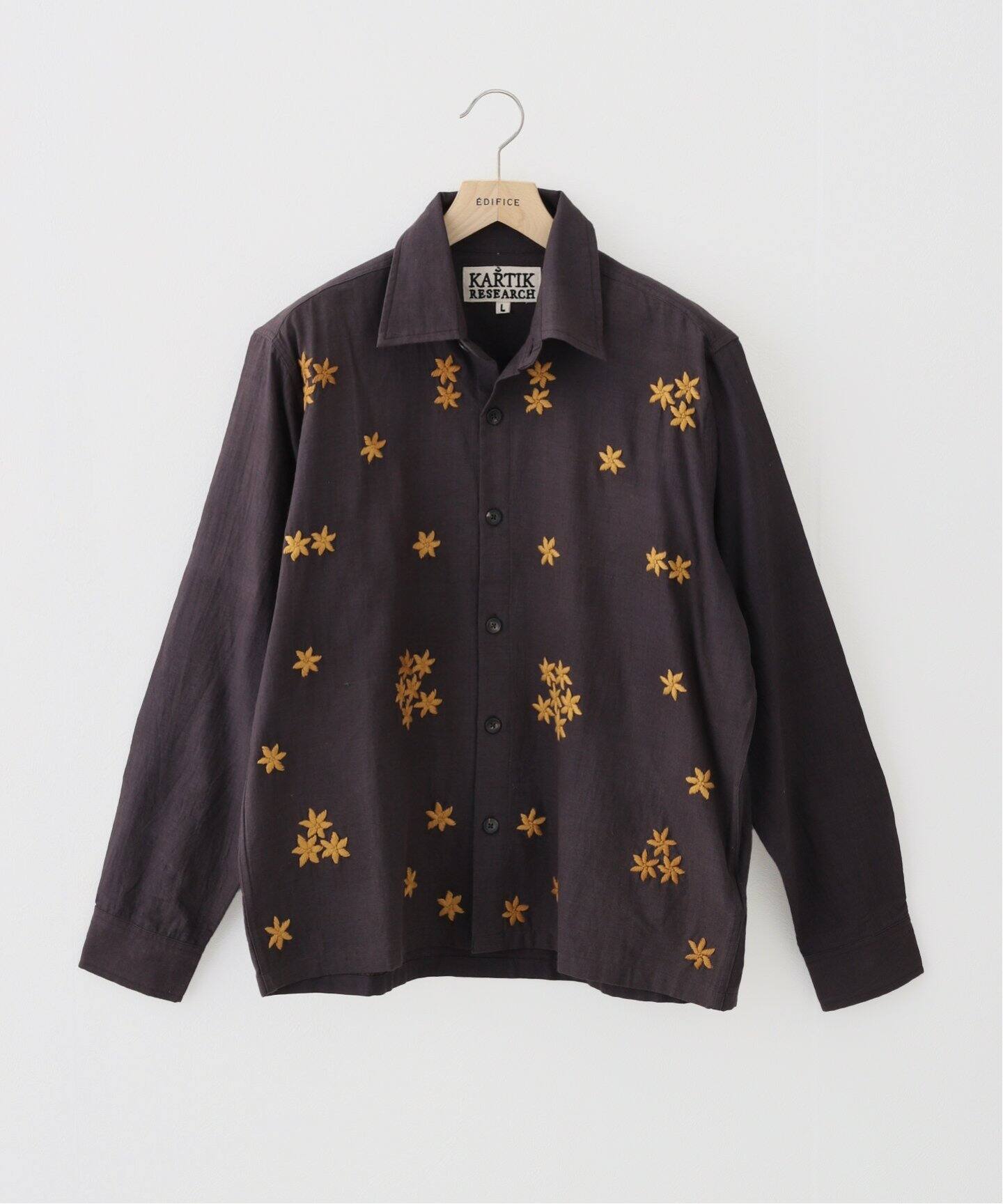 KARTIK RESEARCH (カルティック リサーチ) HAND EMBROIDERED BOX SHIRT 
