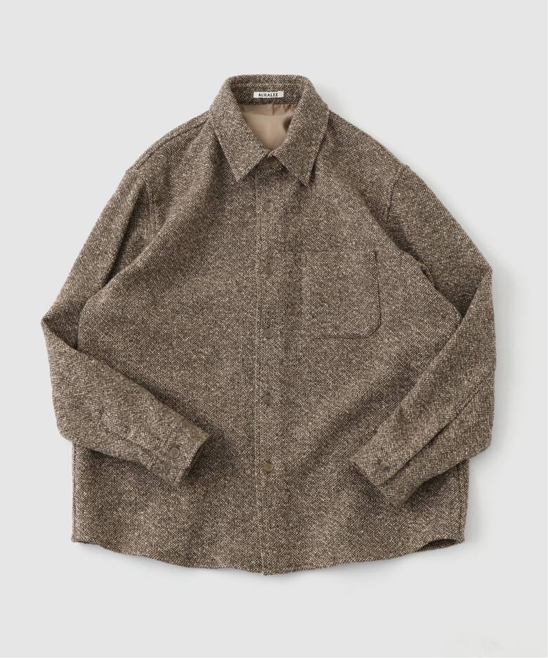 AURALEE (オーラリー) HOMESPUN TWEED SHIRT BLOUSON A25AB02HT 