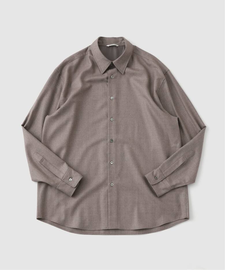 AURALEE (オーラリー) SUPER LIGHT WOOL SHIRT A25AS01OS（シャツ 