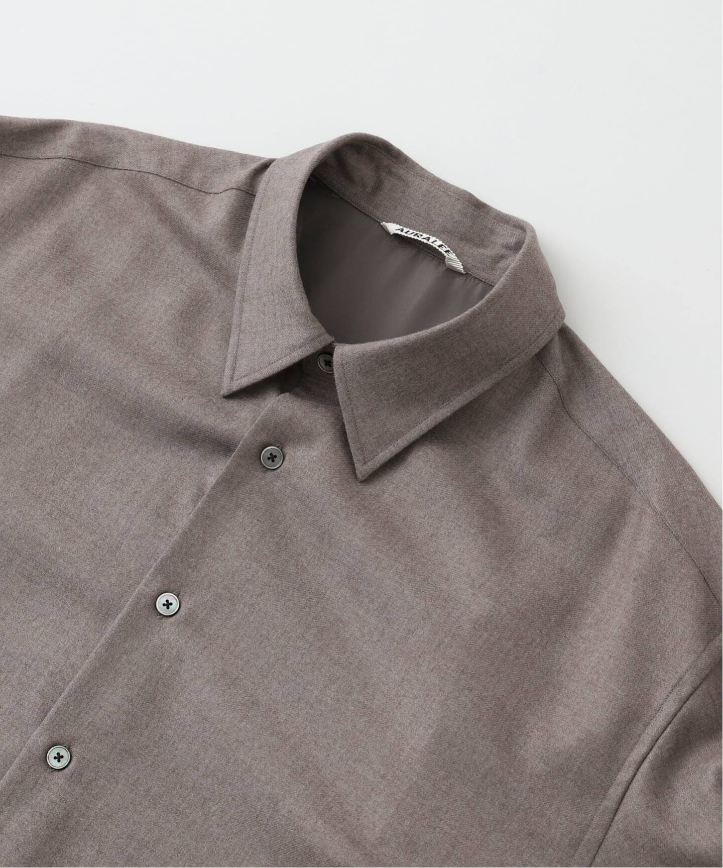 AURALEE (オーラリー) SUPER LIGHT WOOL SHIRT A25AS01OS（シャツ