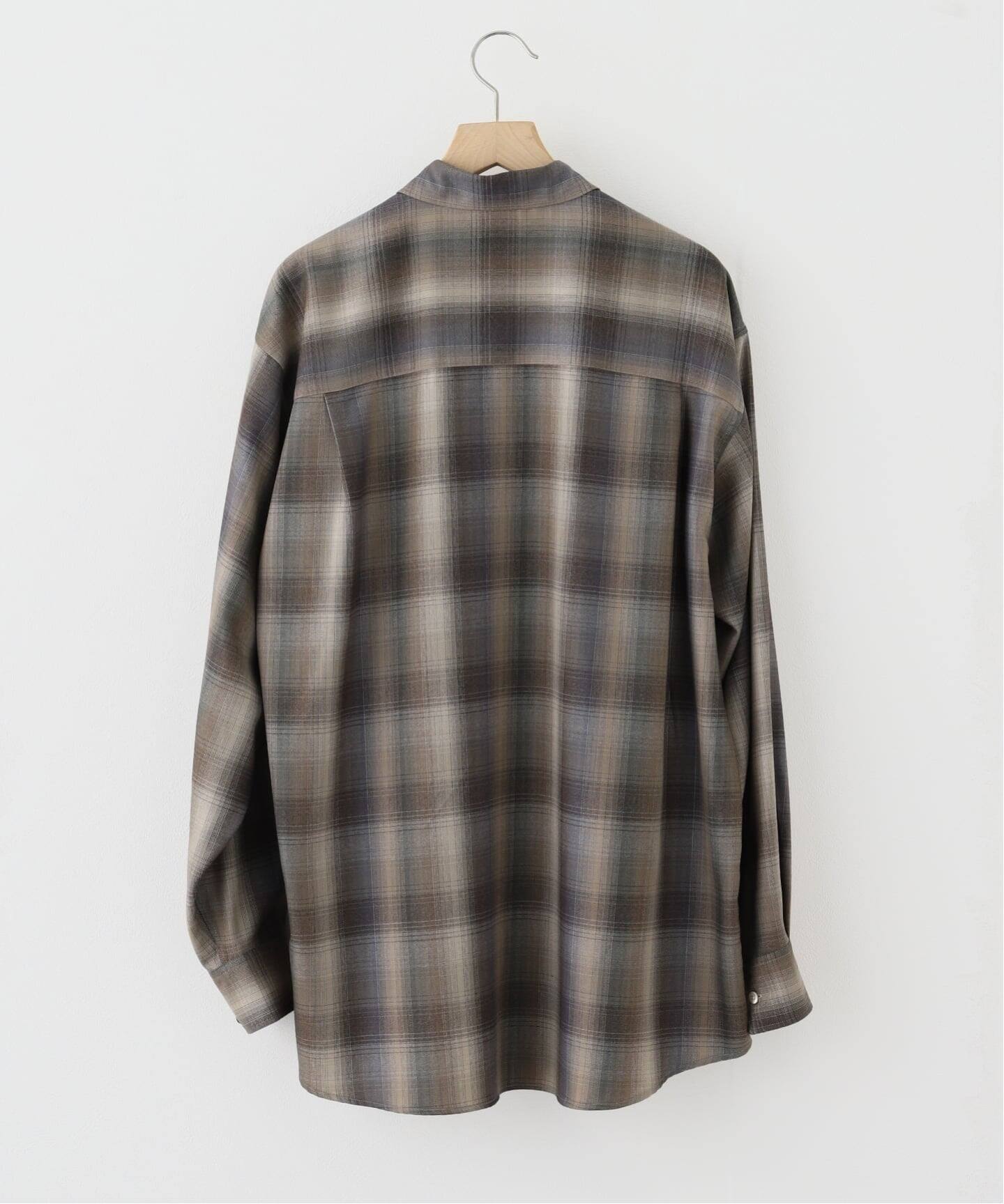AURALEE (オーラリー) SUPER LIGHT WOOL CHECK SHIRT（シャツ 