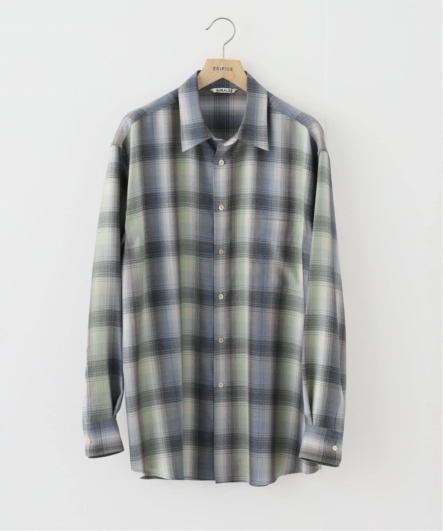 AURALEE (オーラリー) SUPER LIGHT WOOL CHECK SHIRT（シャツ