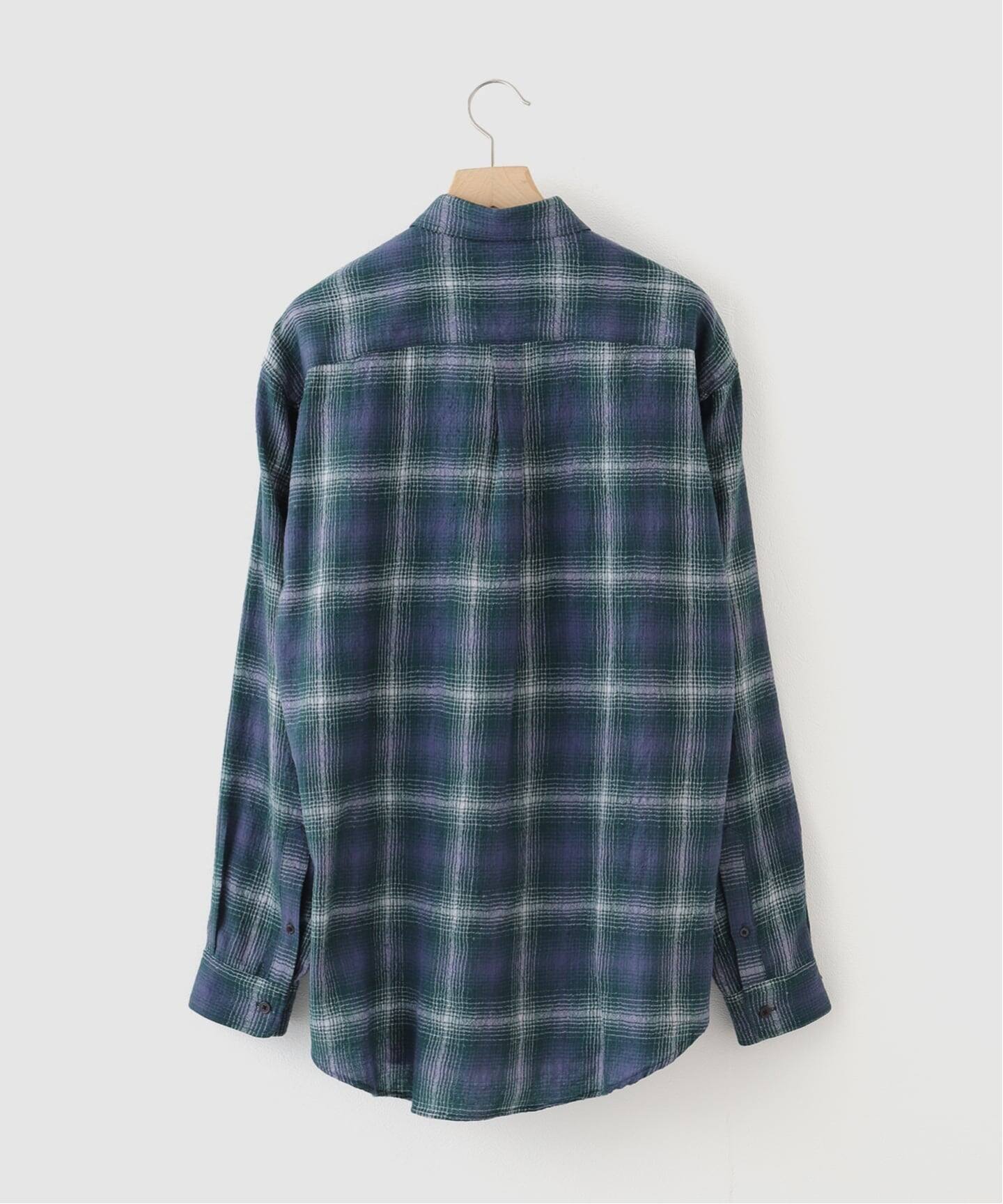 AURALEE (オーラリー) AIRY WOOL CHECK シャツ（シャツ／ブラウス