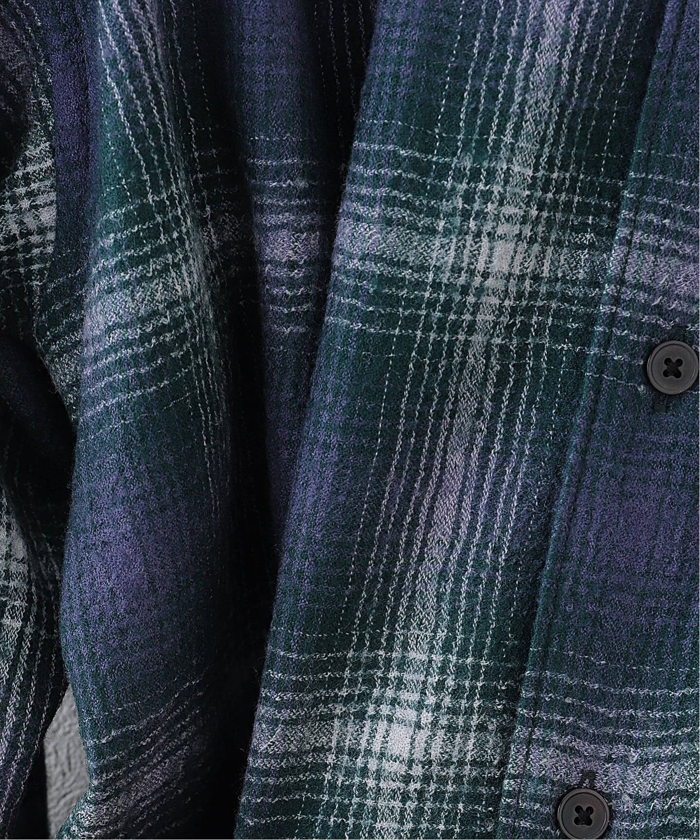 AURALEE (オーラリー) AIRY WOOL CHECK シャツ（シャツ／ブラウス