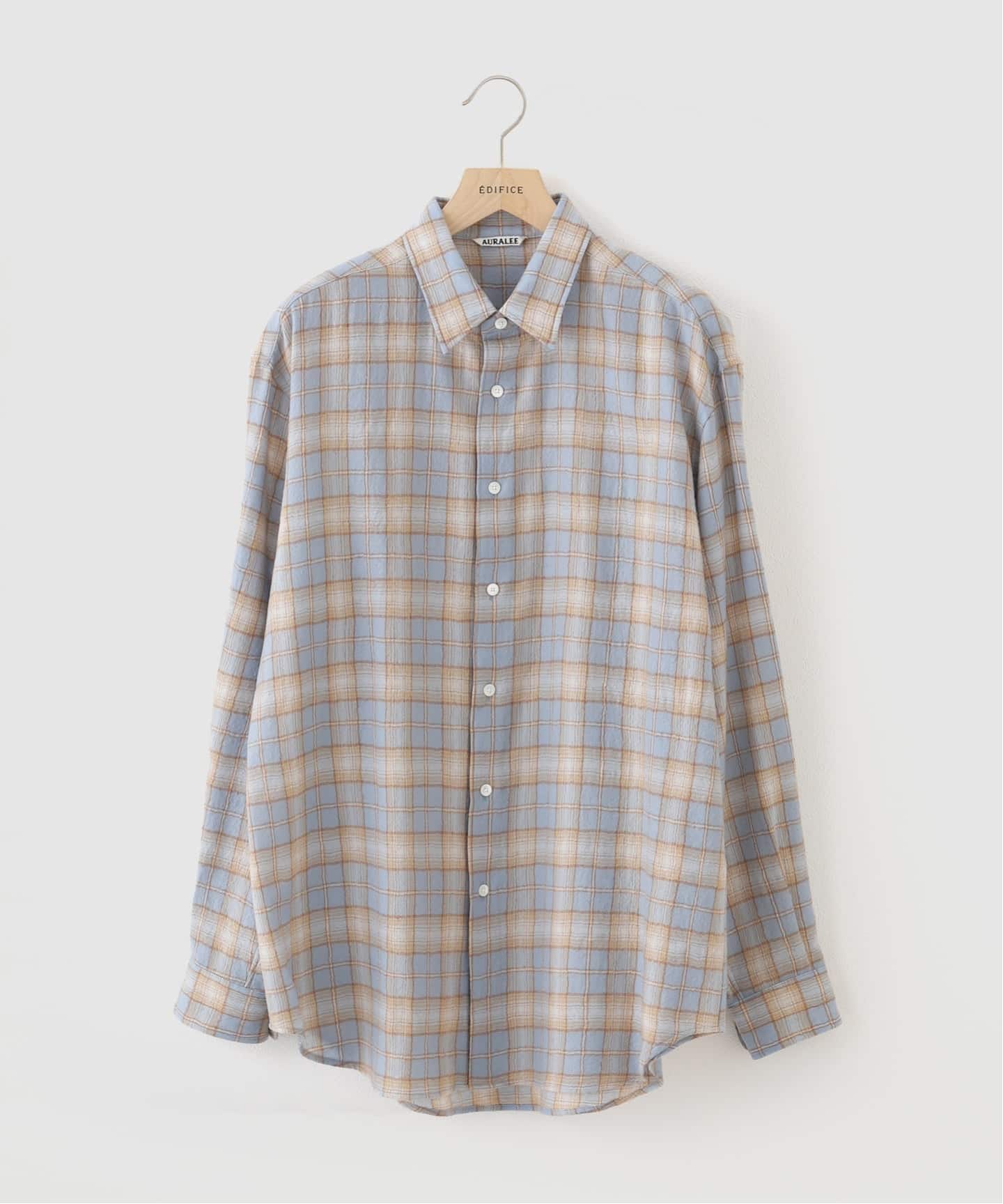 AURALEE オーラリーエアリーウールチェック シャツ AURALEE (オーラリー) AIRY WOOL CHECK シャツ（シャツ／ブラウス