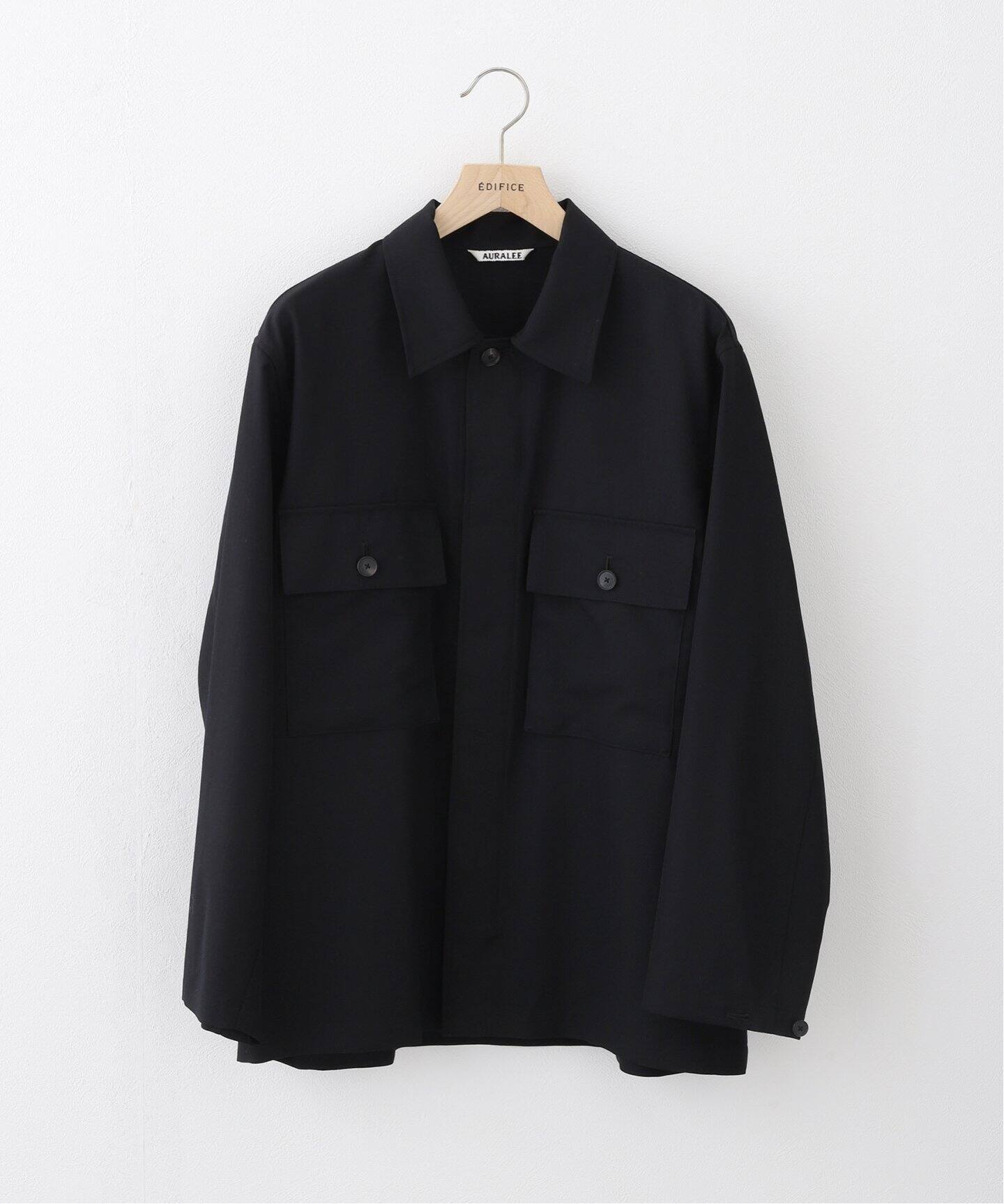 AURALEE (オーラリー) WOOL HERRINGBONE OVER SHIRT（シャツ／ブラウス 