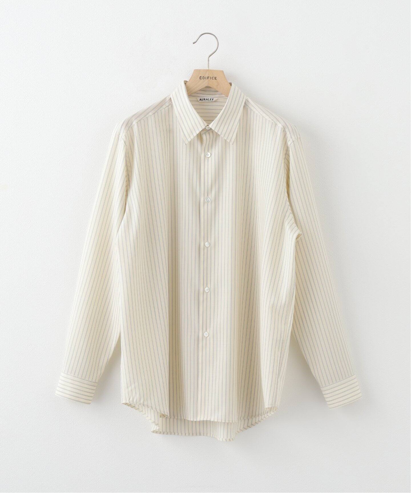 AURALEE (オーラリー) SUPER FINE WOOL STRIPE SHIRT A25SS01WW 