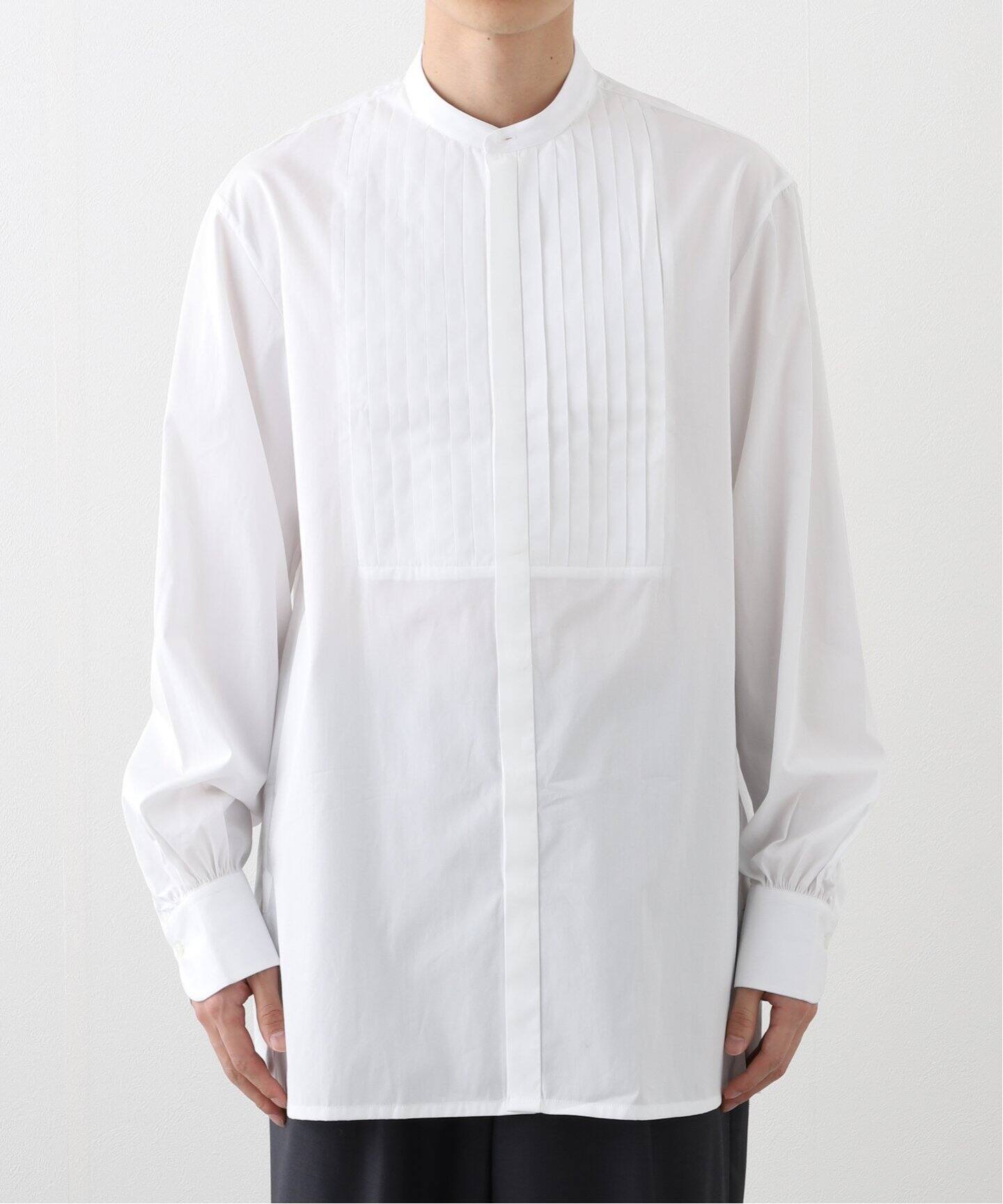 Bourrienne Paris X(ブリエンヌ パリ ディス) Pleated bib Shirt 