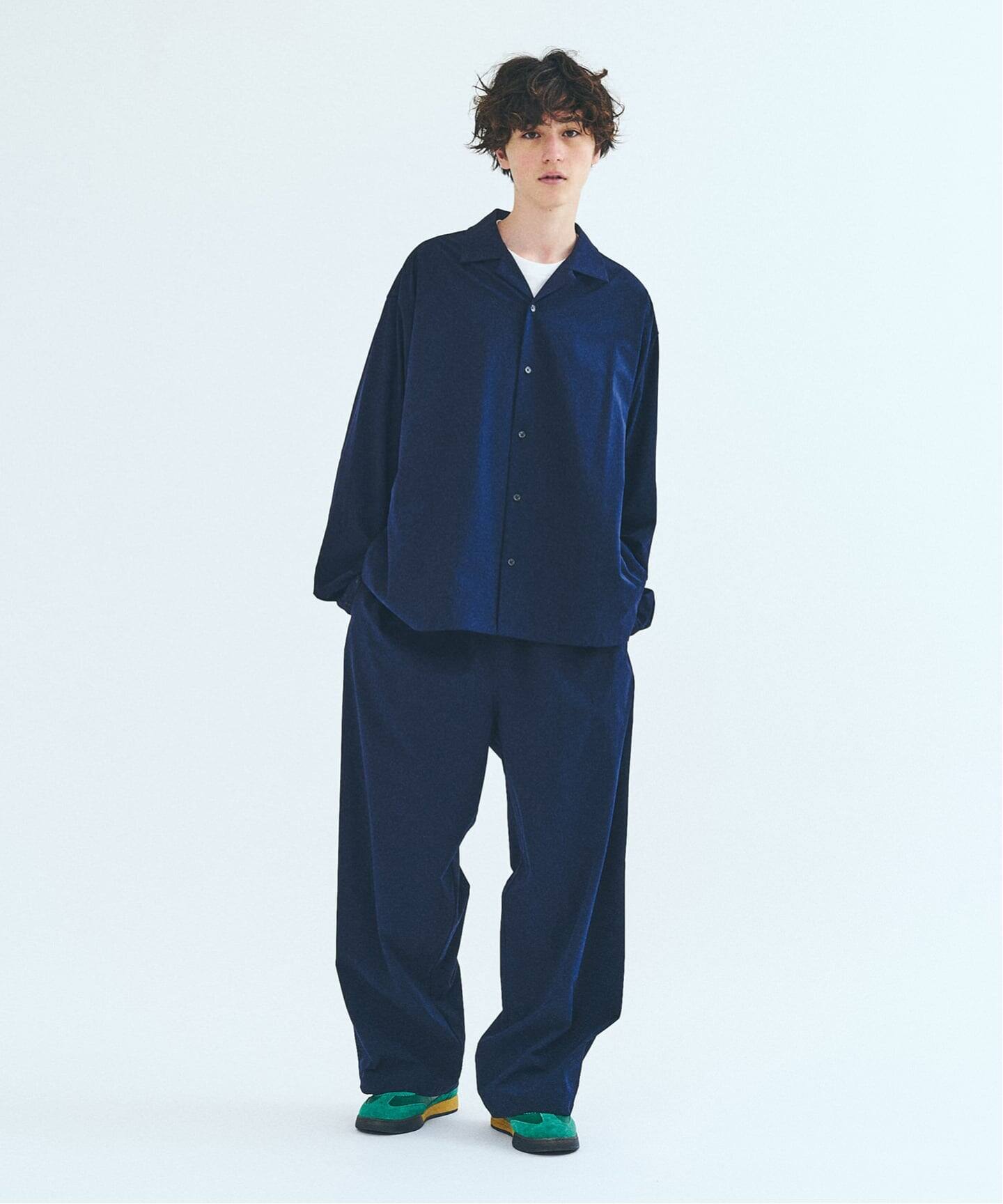 〖美品〗HRSFTHRS セットアップ上下 M プルオーバー＆パンツユニセックス オーバーサイズシャツ&ワイドスラックス UVカット セットアップ