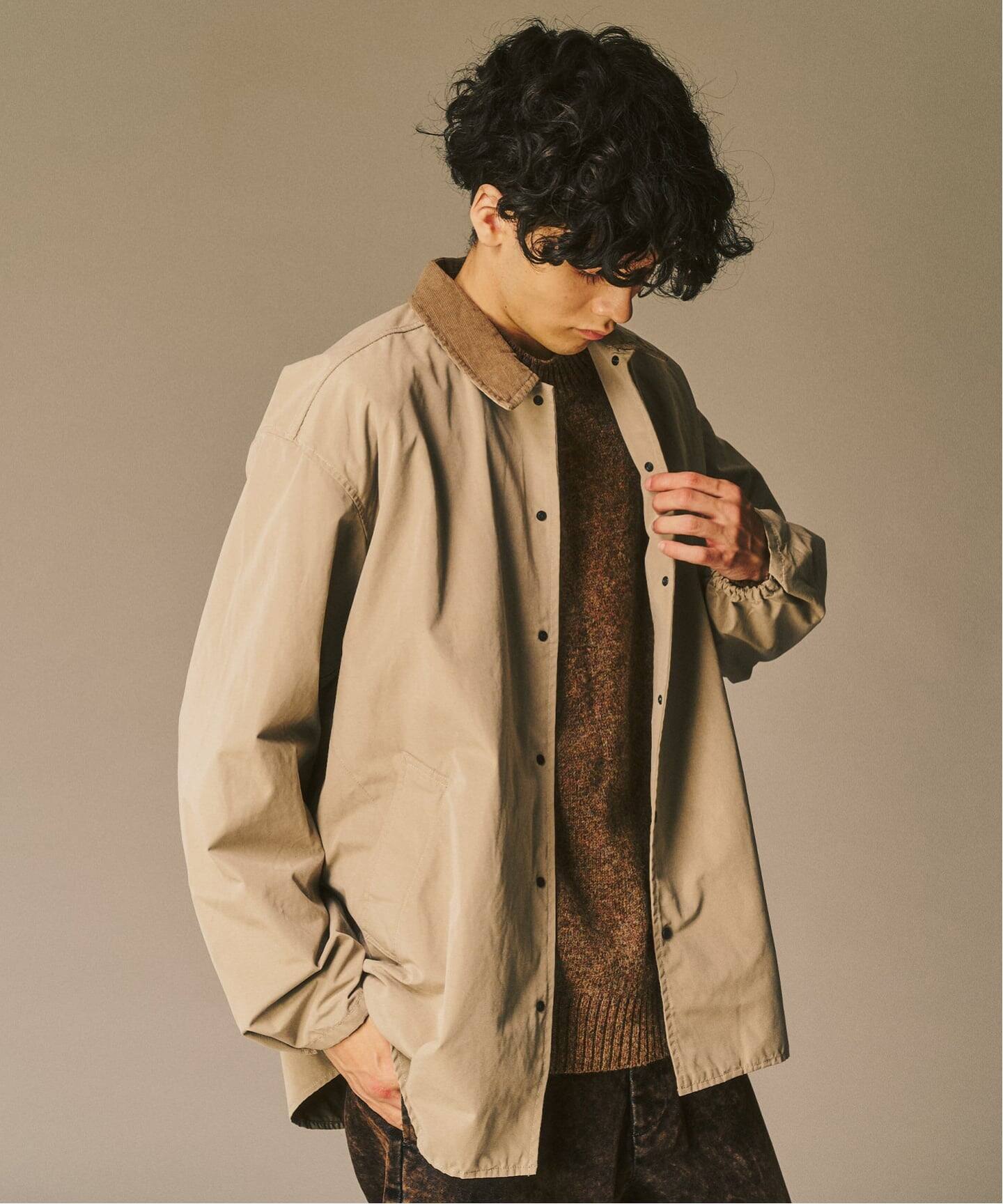 ステンカラー スナップシャツ（シャツ／ブラウス）｜417 EDIFICE