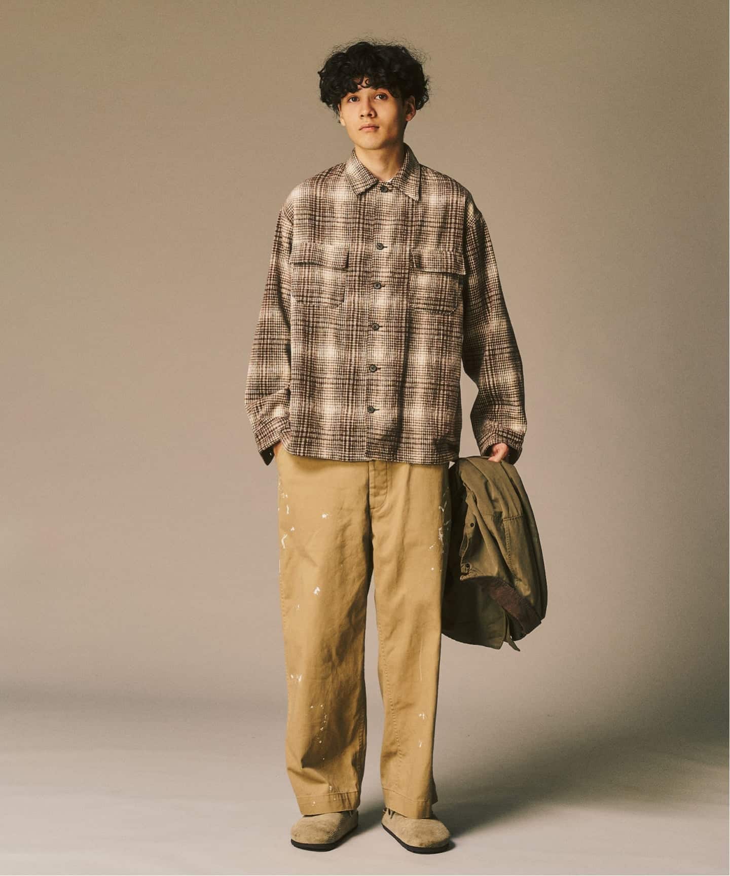 シャギーチェックシャツ Whim Gazette（ウィム ガゼット） ブラウス シャツ シャギーチェック