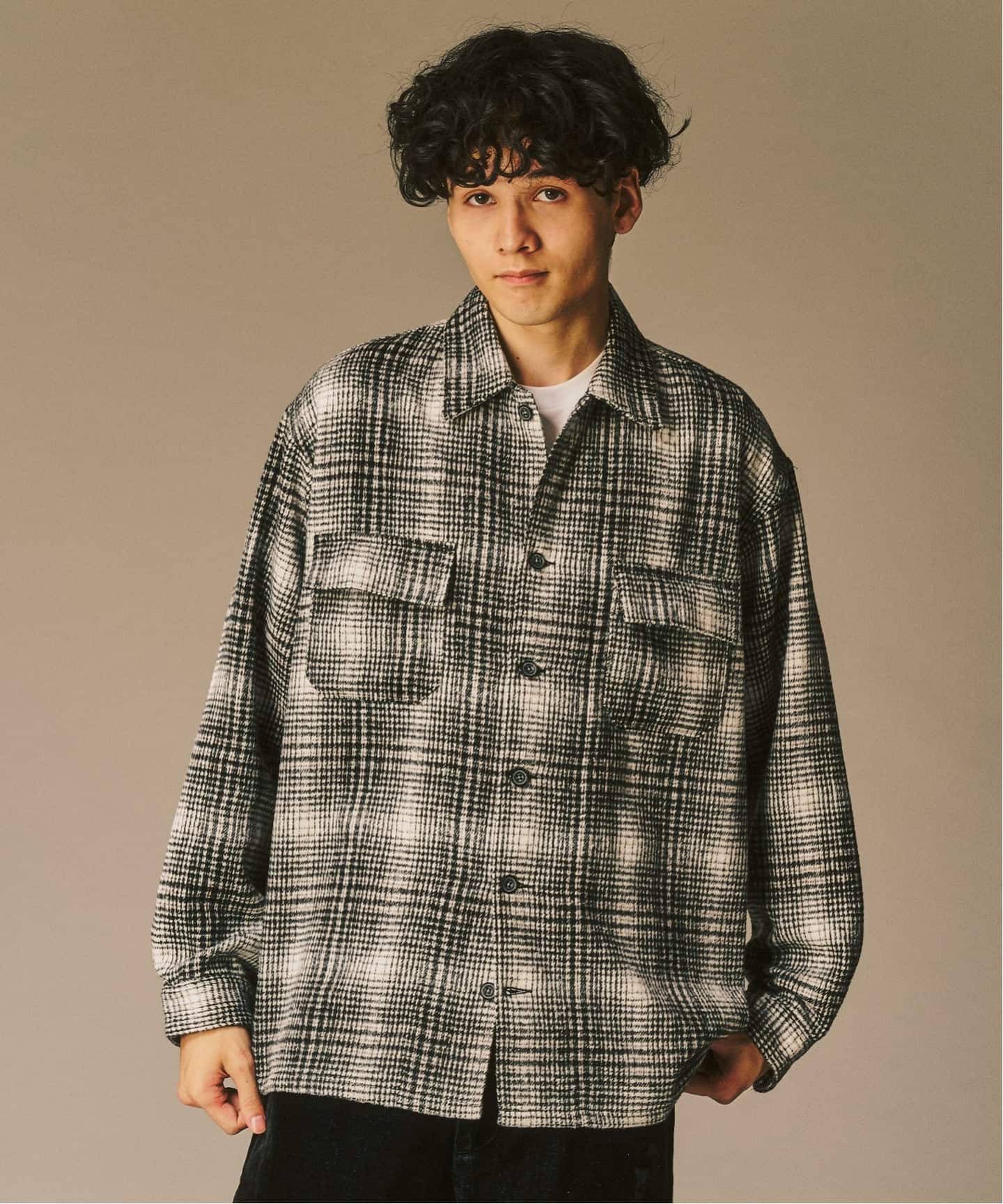 framework シャギーチェックシャツブルゾン framework シャギー