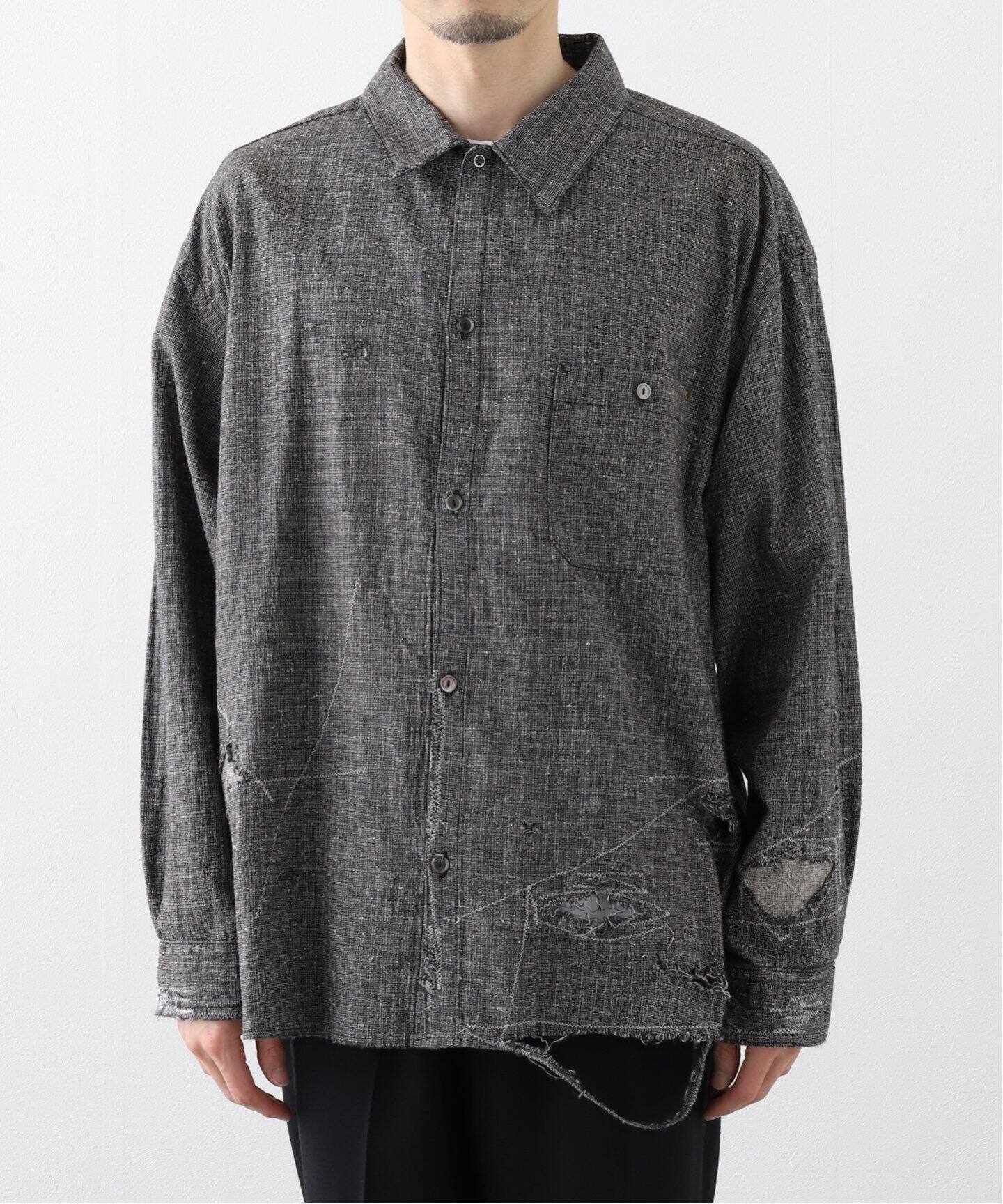 ANACHRONORM LINEN PLAID REMAKED WIDE SHIRTS（シャツ／ブラウス 