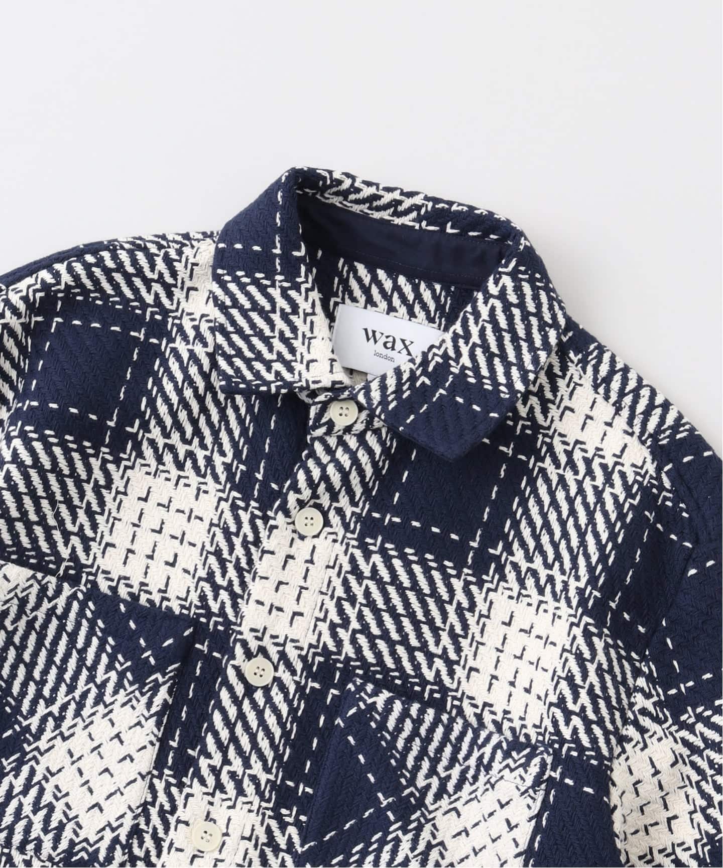 WAX LONDON / ワックス ロンドン】OVER SHIRT MARINE（シャツ