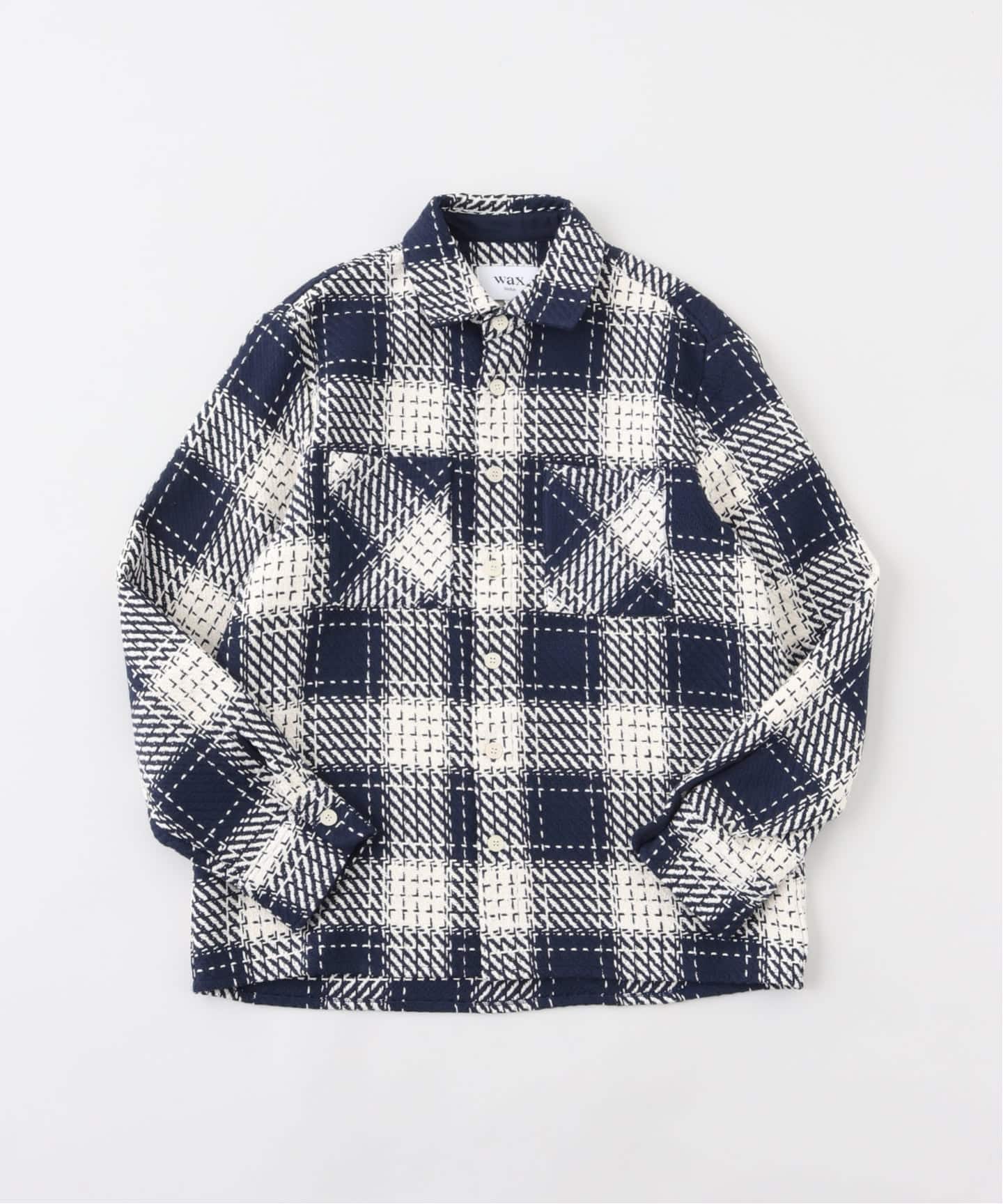 WAX LONDON / ワックス ロンドン】OVER SHIRT MARINE（シャツ