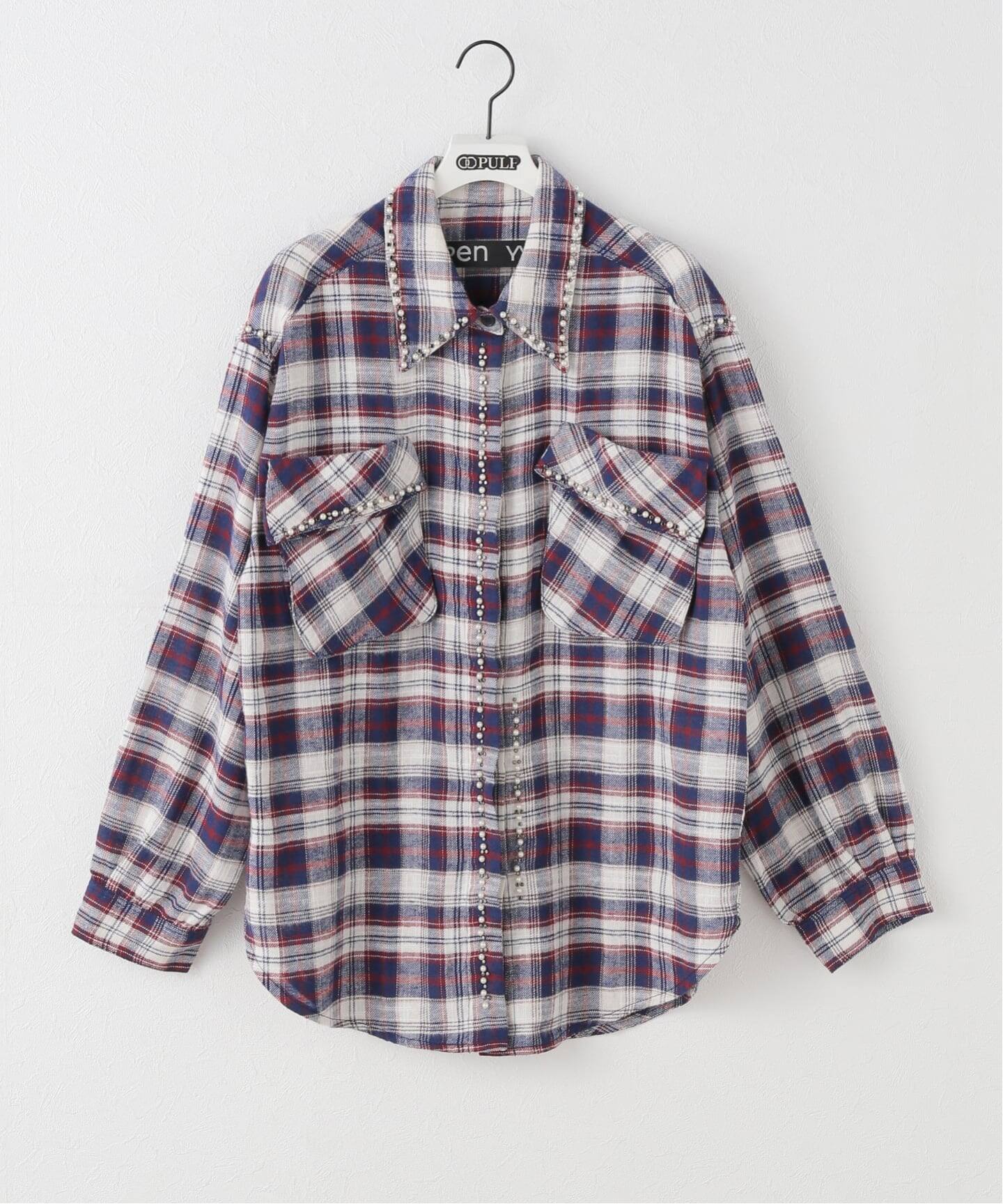 Geek Office / ギークオフィス】OPEN YY Woven BEADED POCKET SHIRT