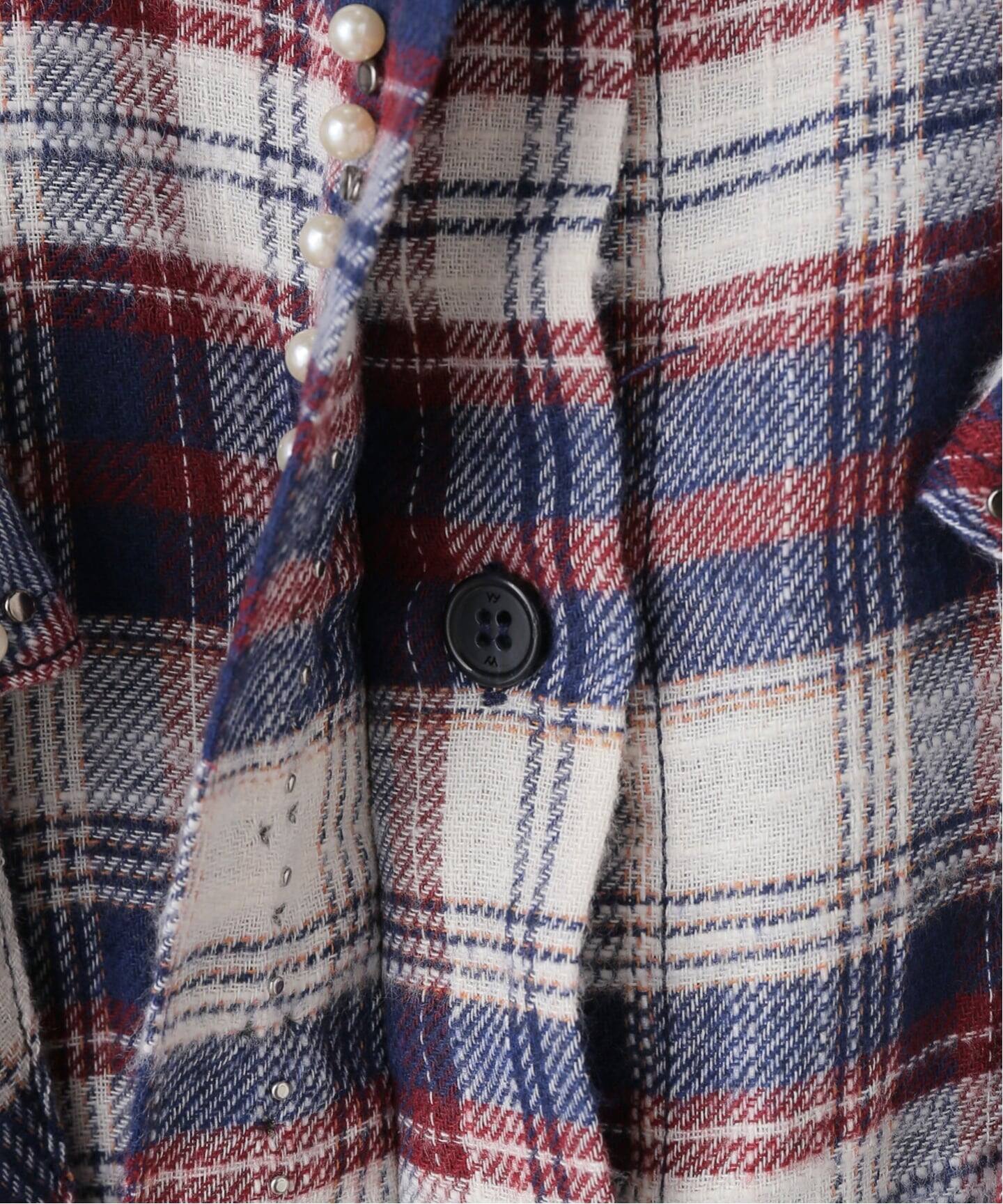 Geek Office / ギークオフィス】OPEN YY Woven BEADED POCKET SHIRT