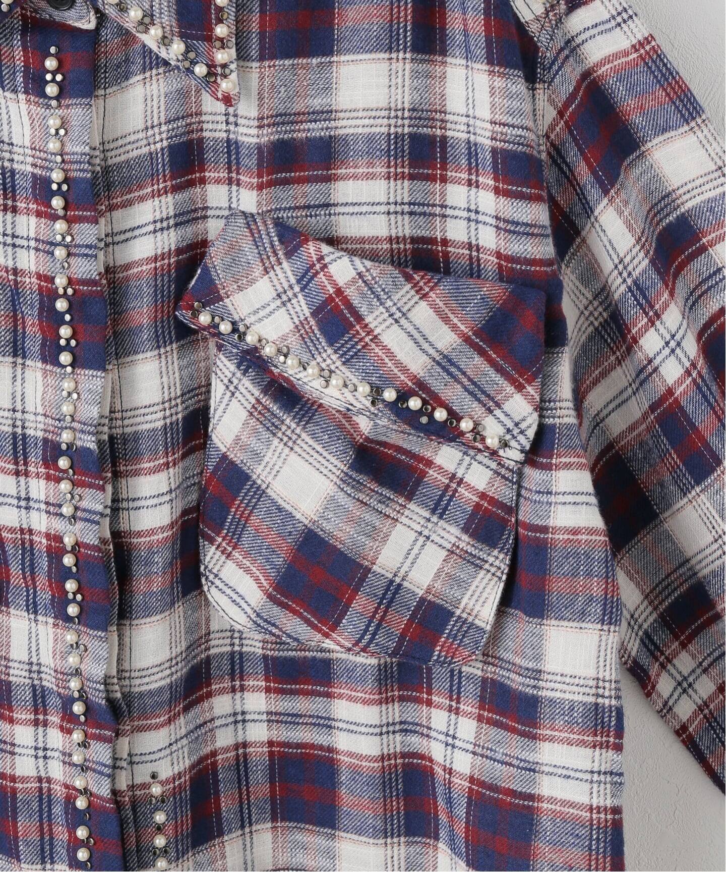 Geek Office / ギークオフィス】OPEN YY Woven BEADED POCKET SHIRT