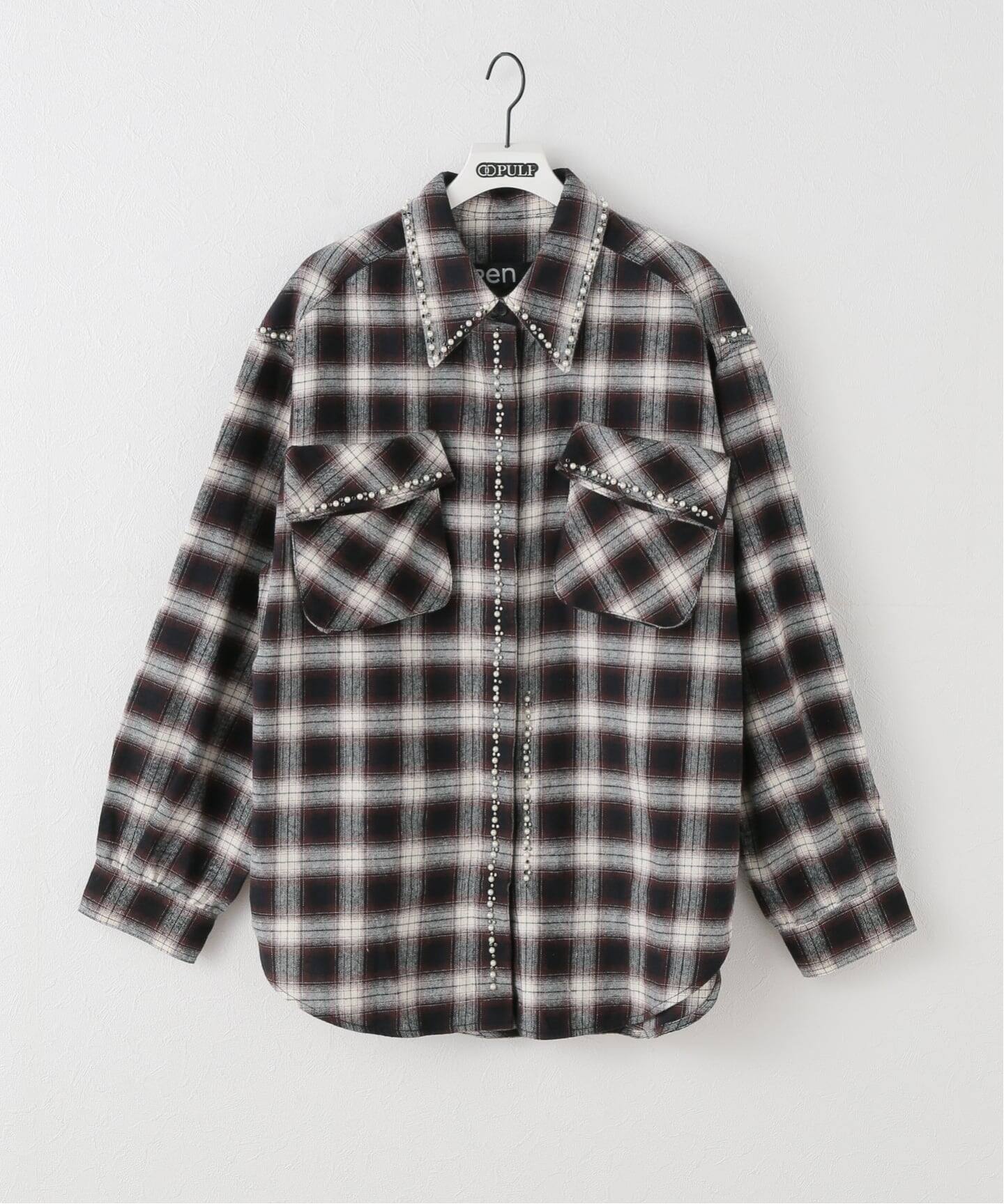 Geek Office / ギークオフィス】OPEN YY Woven BEADED POCKET SHIRT