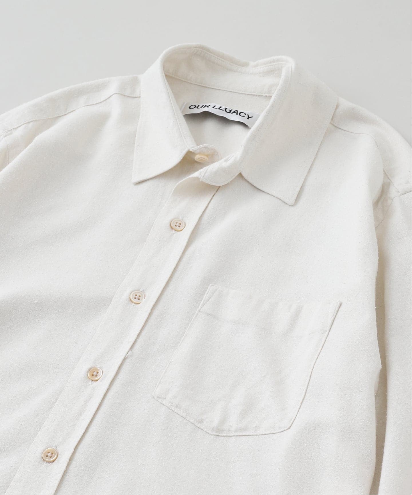 OURs着用 OUR LEGACY FUNNEL SHIRT White 46 OUR LEGACY / アワー