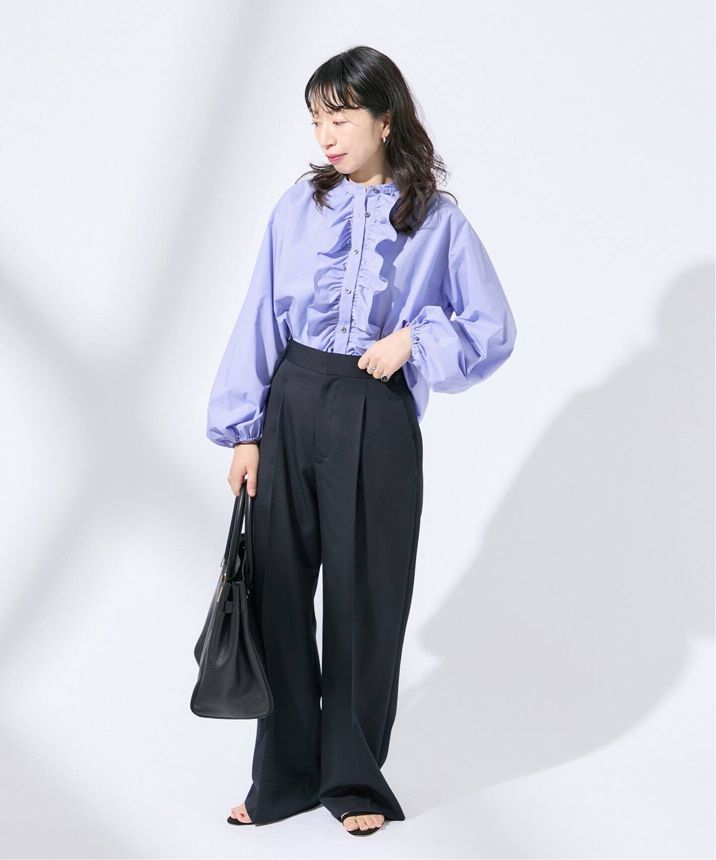 追加》スタンドカラーフリルシャツ（シャツ／ブラウス）｜JOURNAL